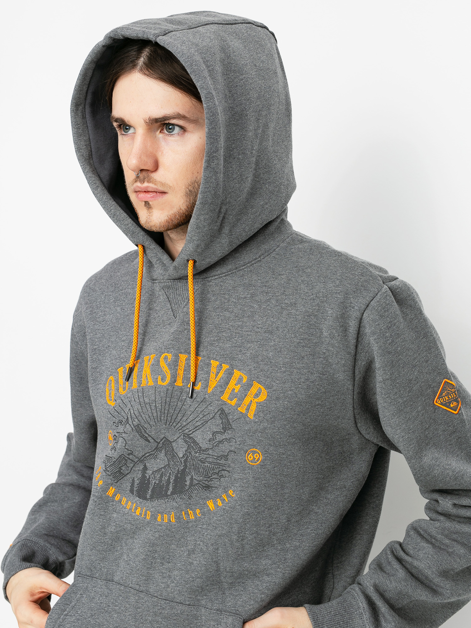 Męska Bluza aktywna Quiksilver Big Logo Snow HD (heather grey)