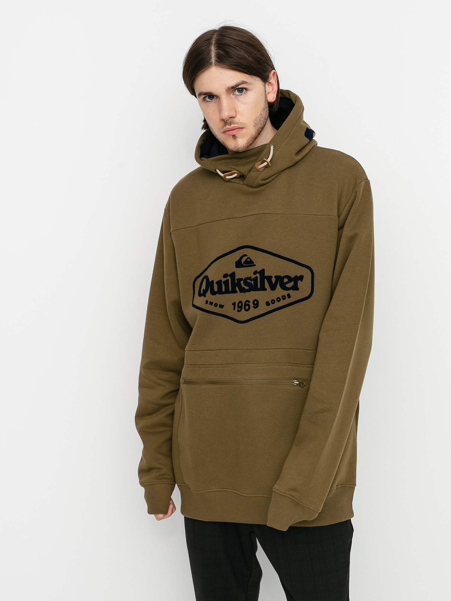 Męska Bluza aktywna Quiksilver Big Logo Tech HD (military olive)