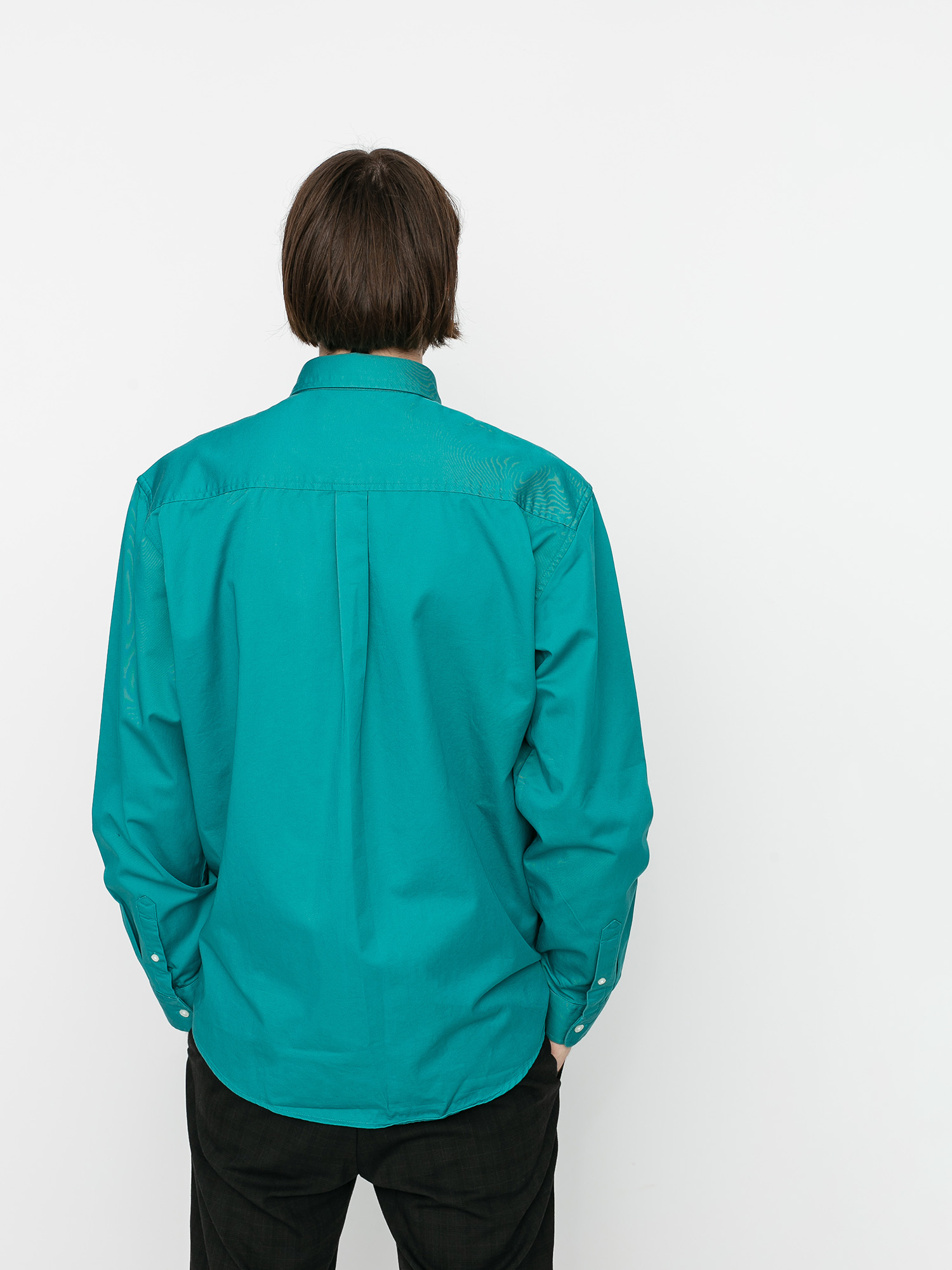 Koszula Carhartt WIP Madison (frosted turquoise/black)