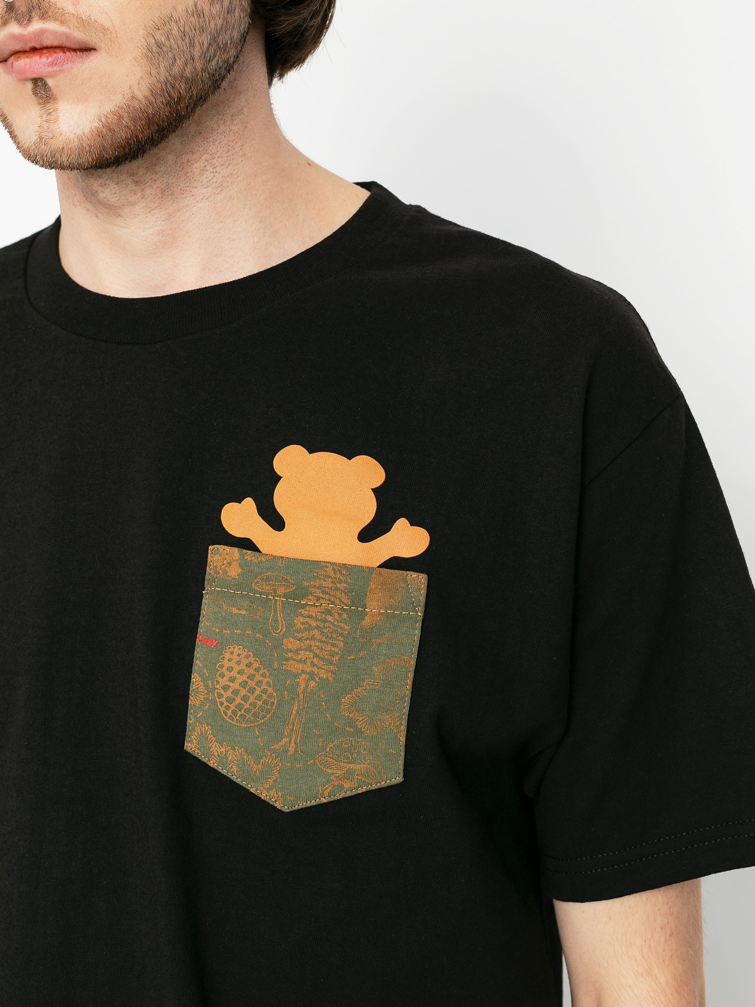 T-shirt Grizzly Griptape Foliage Pocket Bear (black)