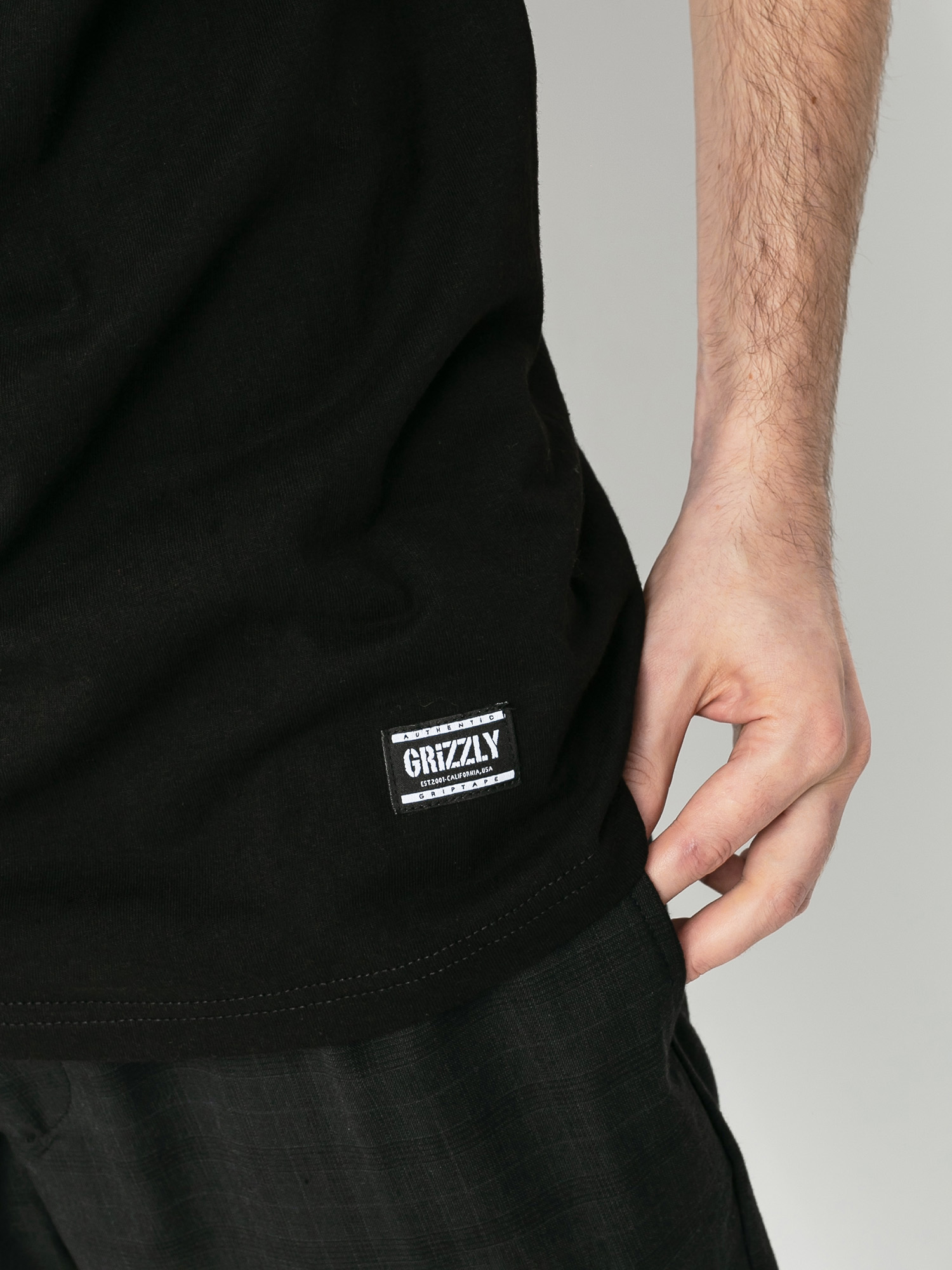 T-shirt Grizzly Griptape Foliage Pocket Bear (black)