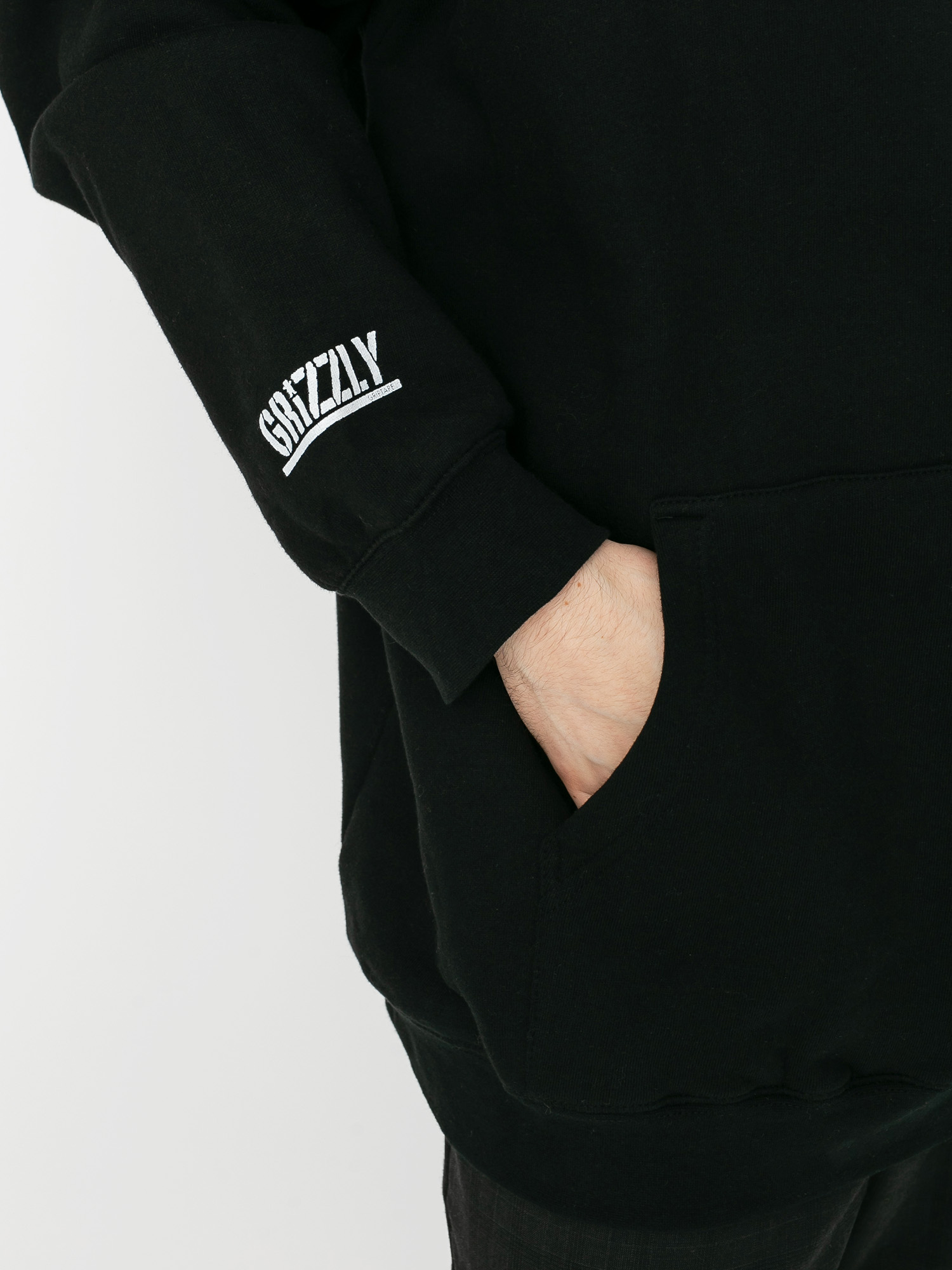 Bluza z kapturem Grizzly Griptape Color Block Stamp HD (black)