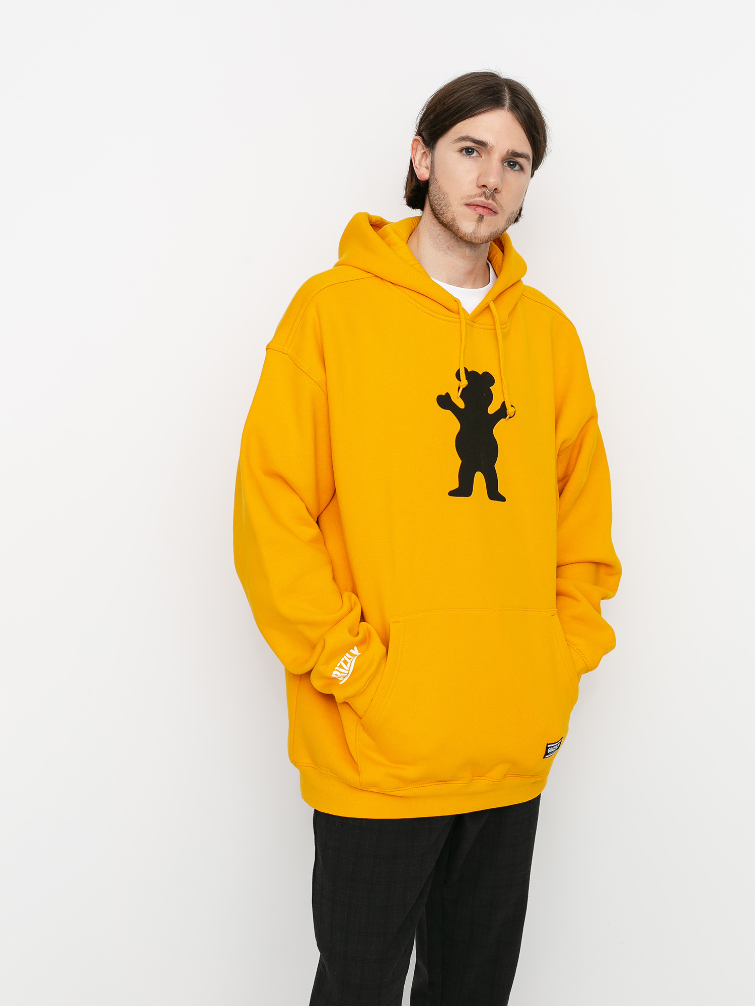 Bluza z kapturem Grizzly Griptape OG Bear HD (gold/black)