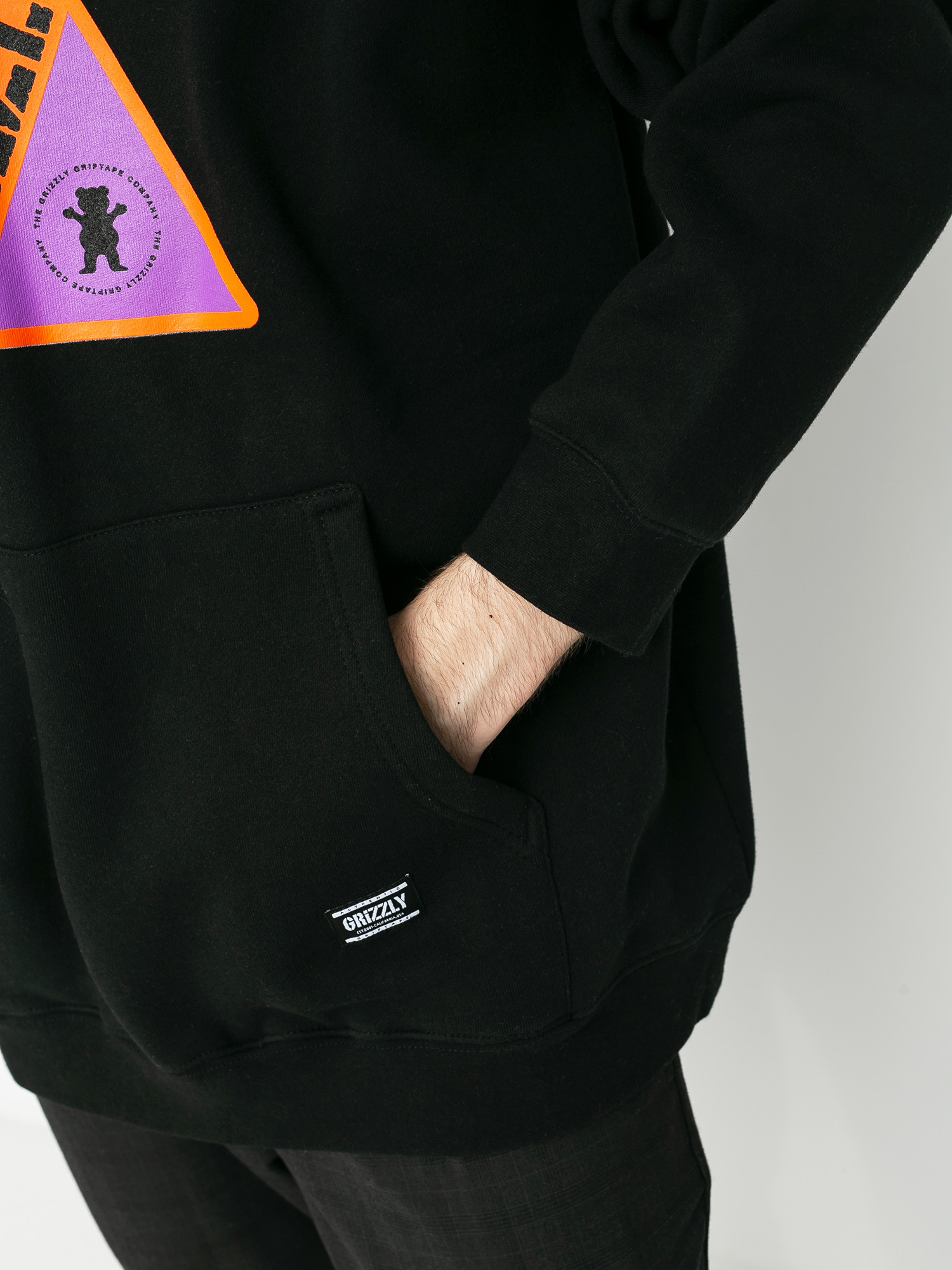 Bluza z kapturem Grizzly Griptape World Famous HD (black)