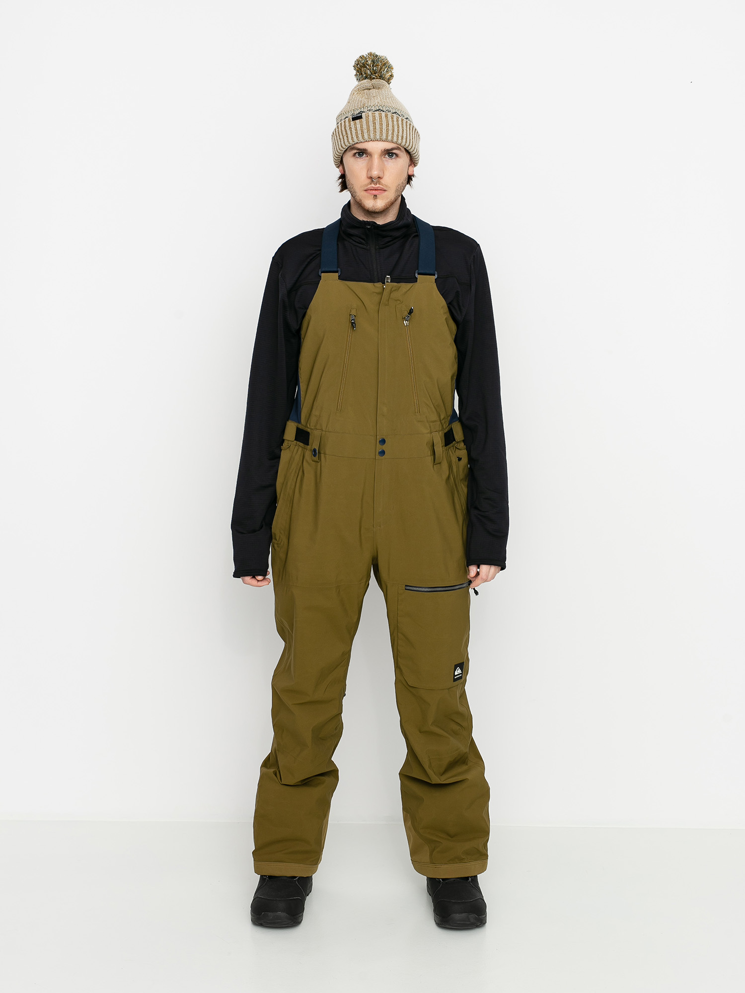 Męskie Spodnie snowboardowe Quiksilver Altostratus 2L Gore-Tex Bib (military olive)