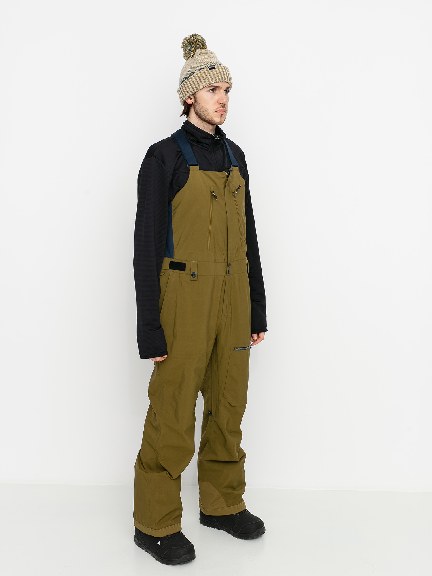 Męskie Spodnie snowboardowe Quiksilver Altostratus 2L Gore-Tex Bib (military olive)