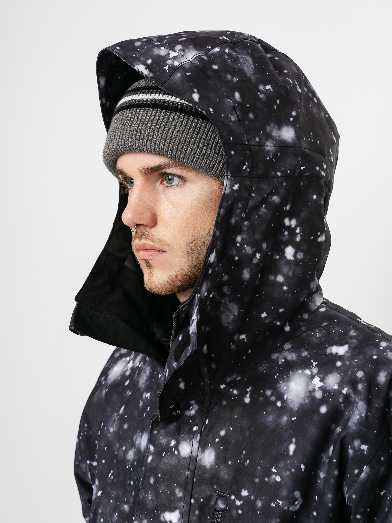 Męska Kurtka snowboardowa Quiksilver Mission Printed (true black woolflakes)