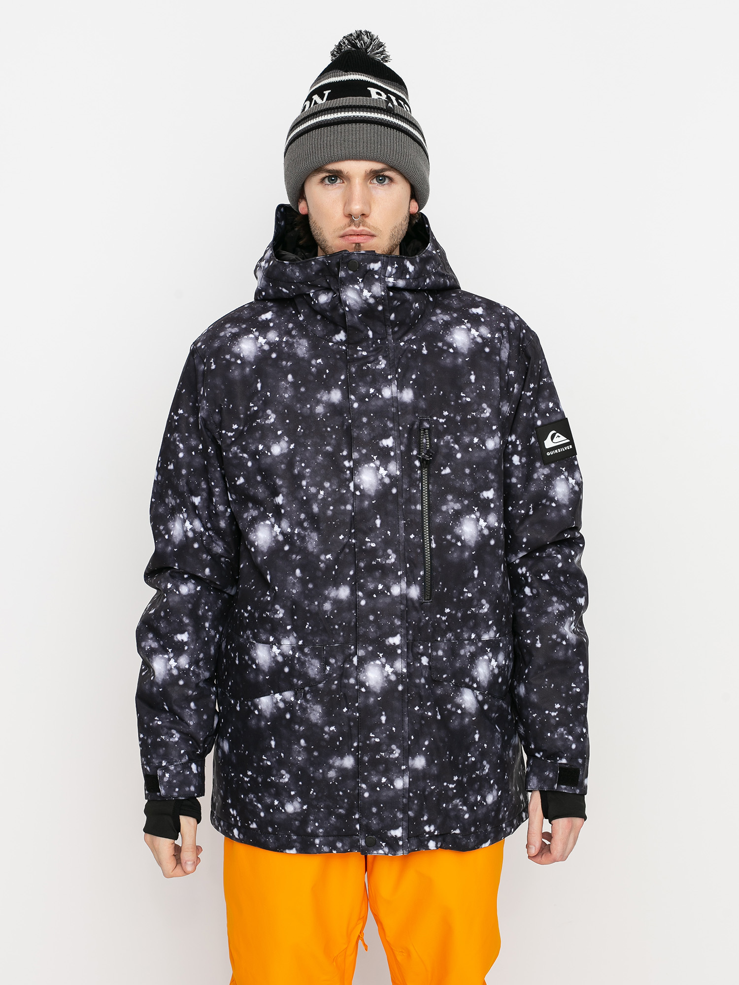 Męska Kurtka snowboardowa Quiksilver Mission Printed (true black woolflakes)