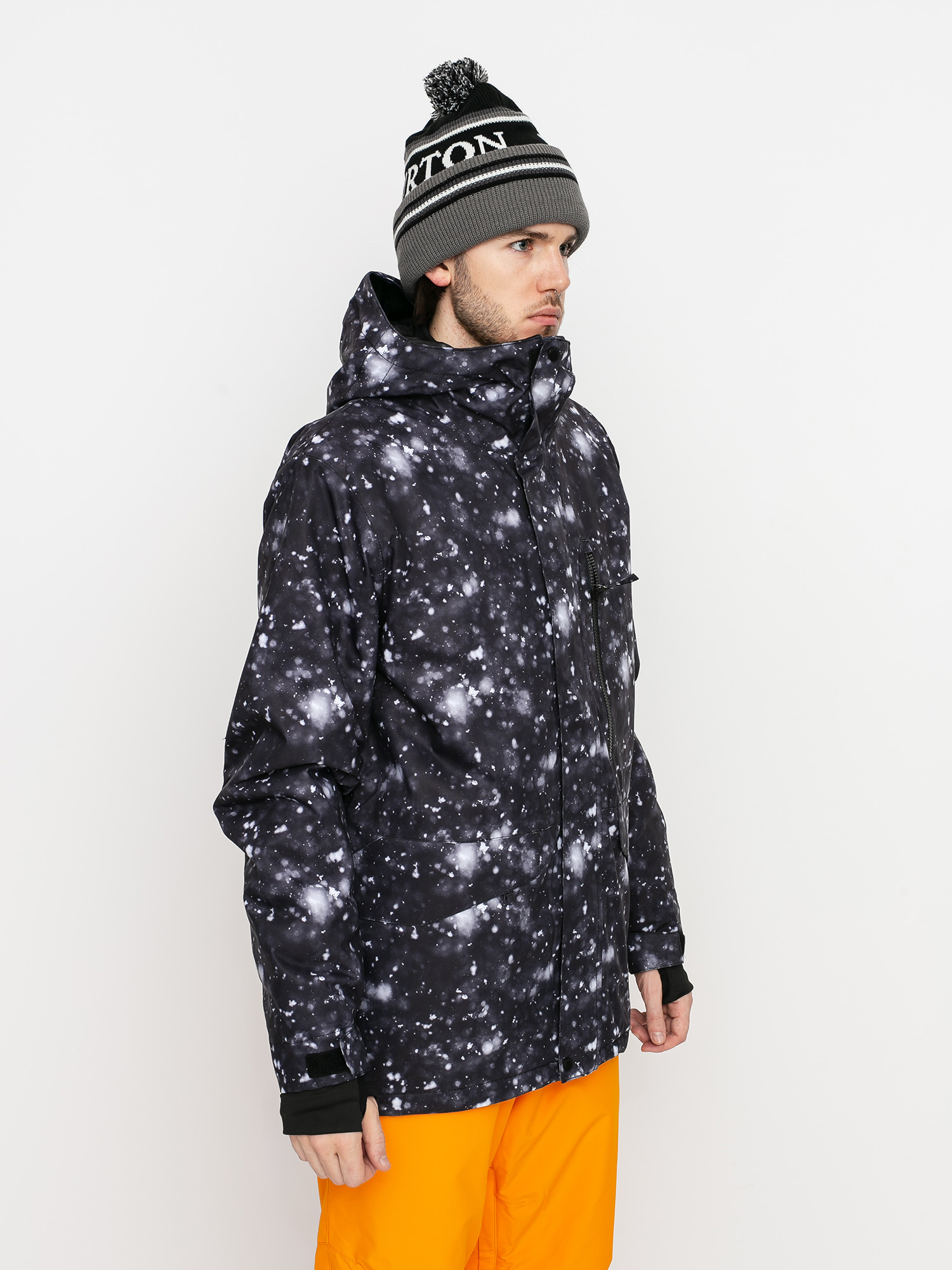 Męska Kurtka snowboardowa Quiksilver Mission Printed (true black woolflakes)