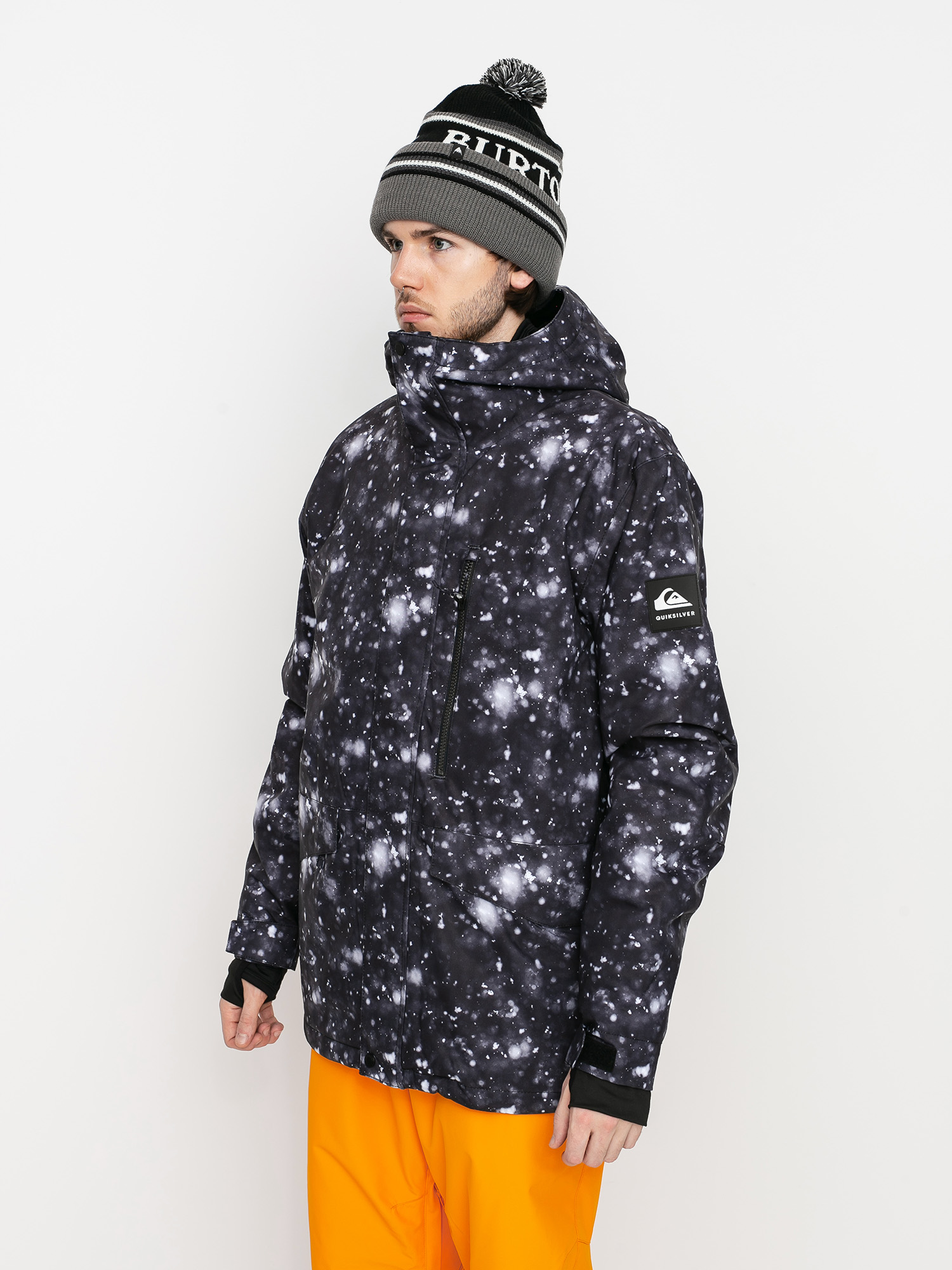 Męska Kurtka snowboardowa Quiksilver Mission Printed (true black woolflakes)