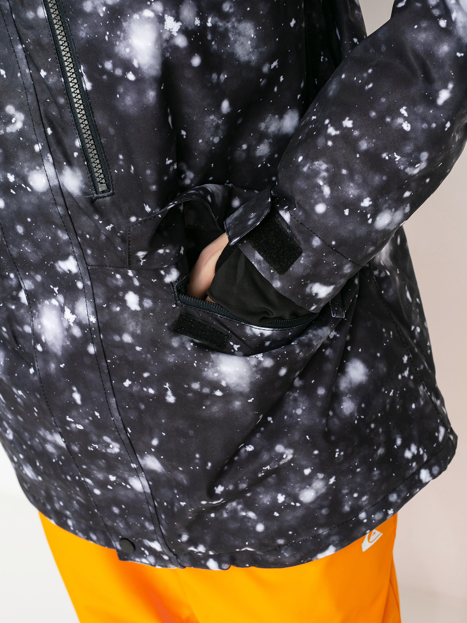Męska Kurtka snowboardowa Quiksilver Mission Printed (true black woolflakes)