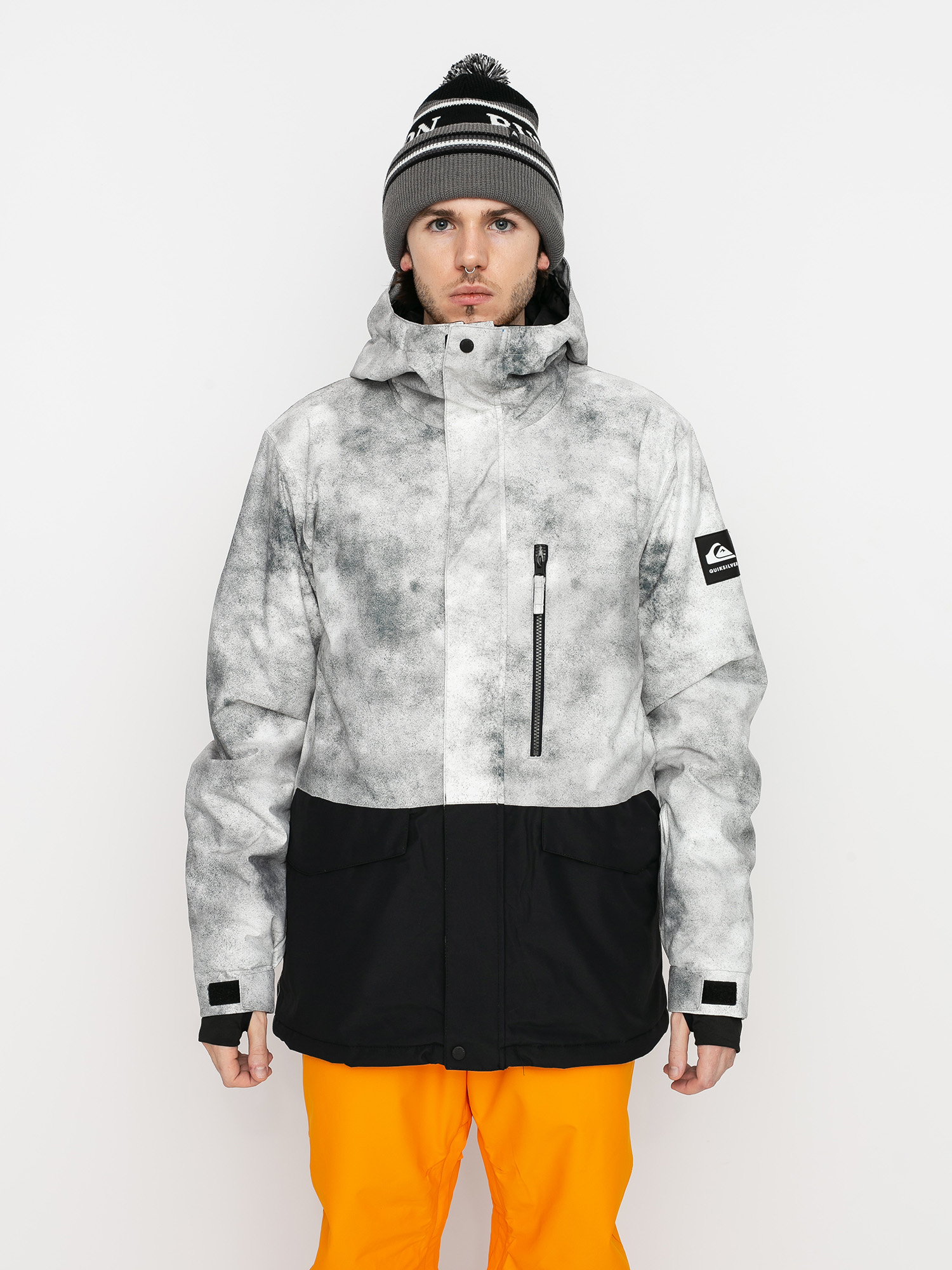 Męska Kurtka snowboardowa Quiksilver Mission Printed Block (iron gate x-posure)