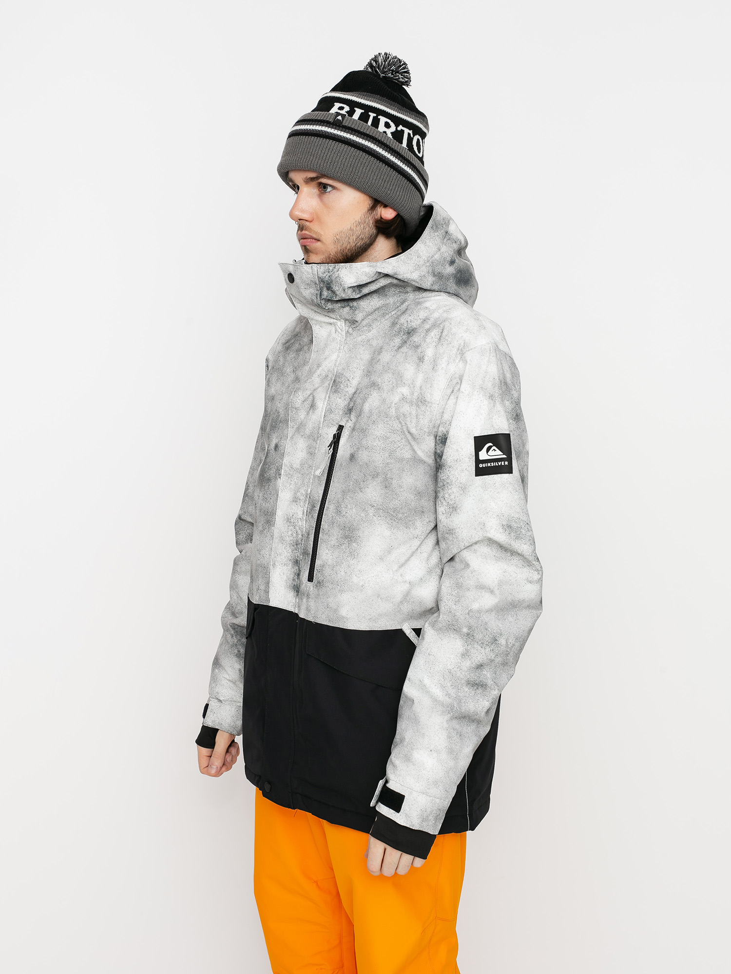 Męska Kurtka snowboardowa Quiksilver Mission Printed Block (iron gate x-posure)