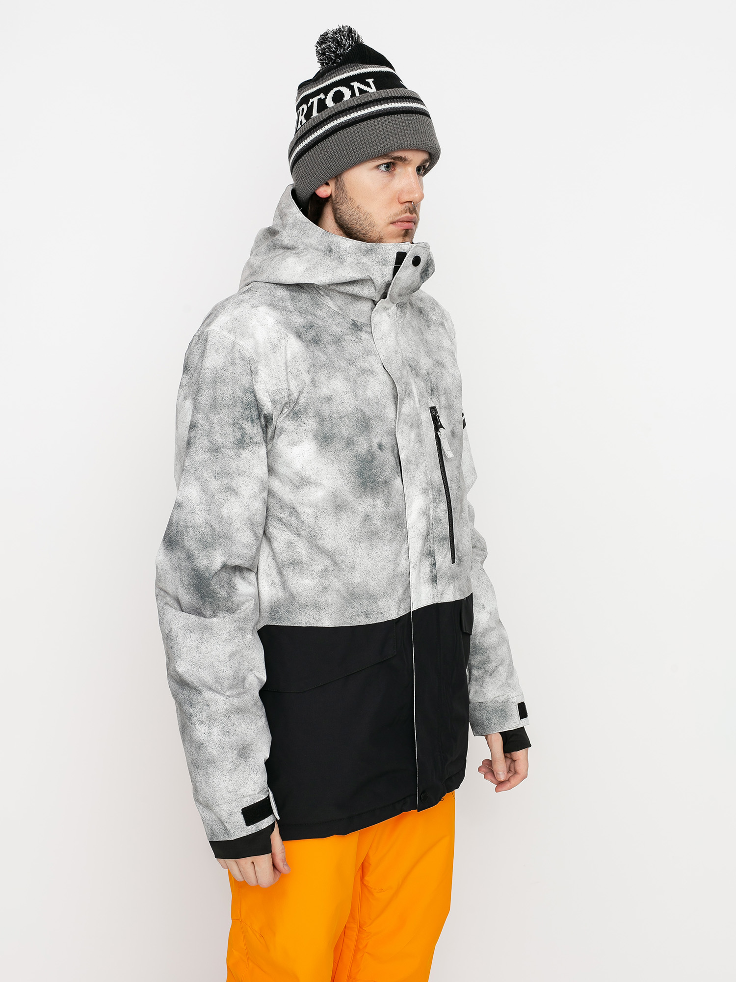 Męska Kurtka snowboardowa Quiksilver Mission Printed Block (iron gate x-posure)