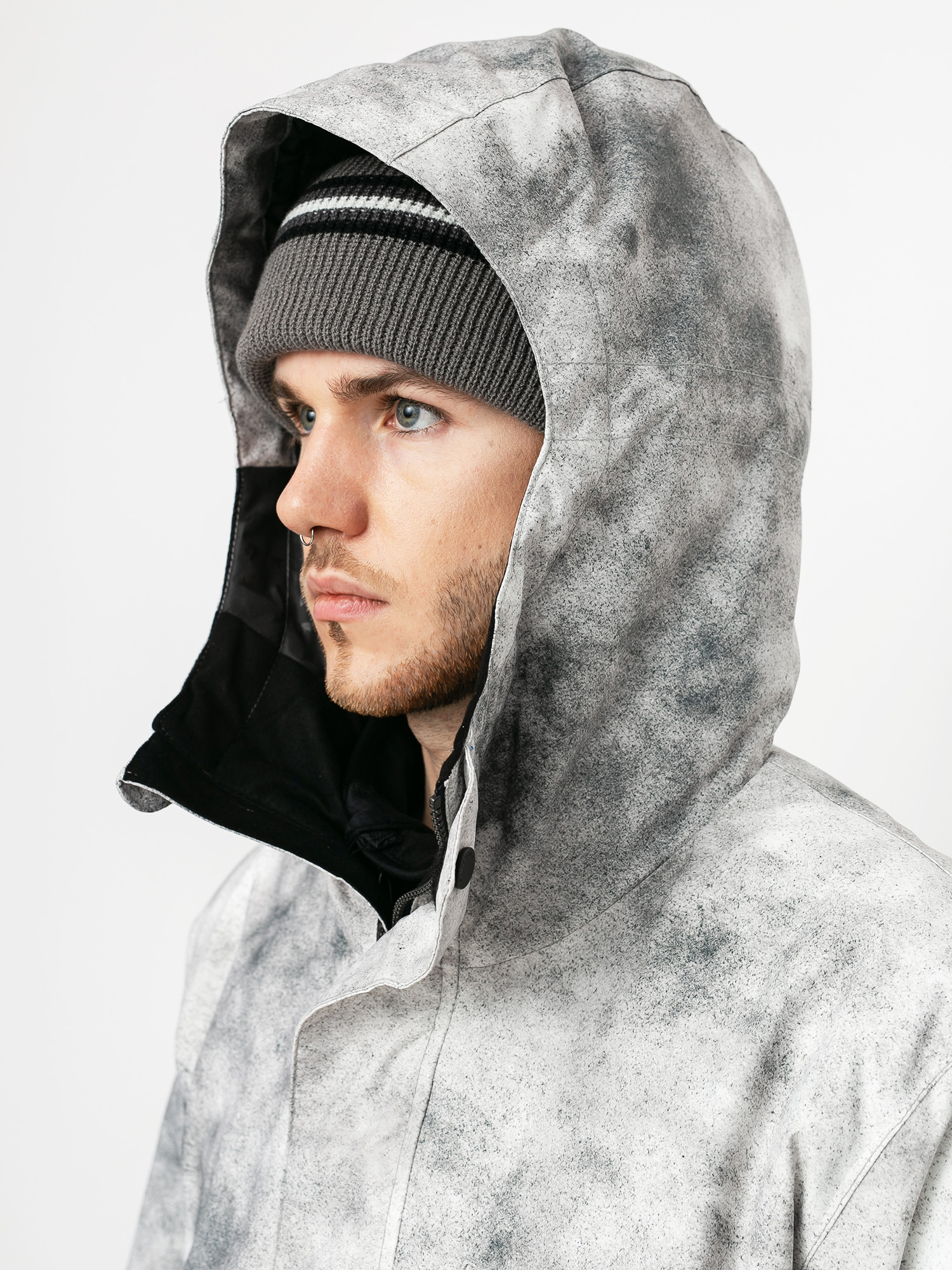 Męska Kurtka snowboardowa Quiksilver Mission Printed Block (iron gate x-posure)