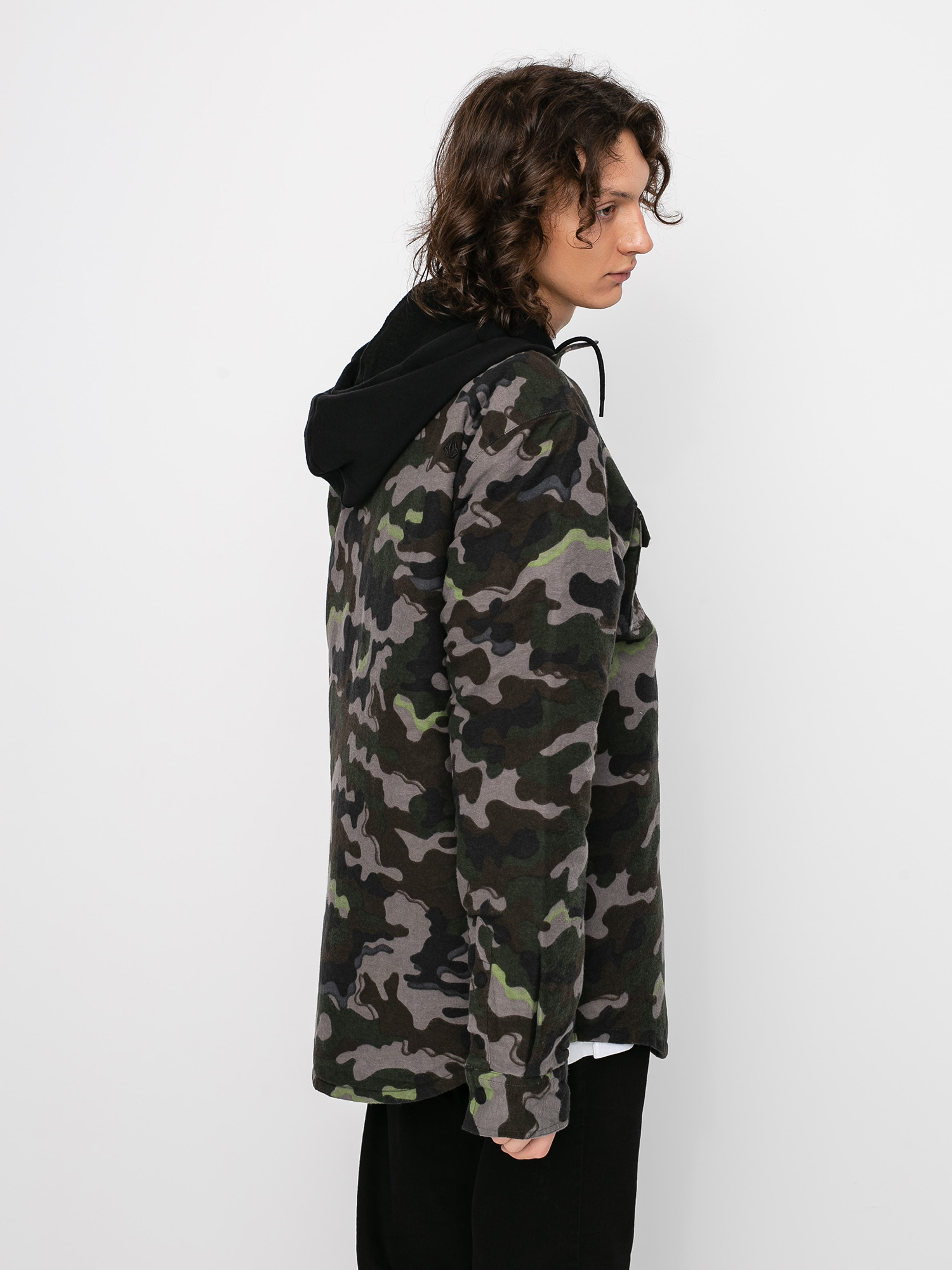 Męska Bluza aktywna Volcom Field Ins Flannel (army)