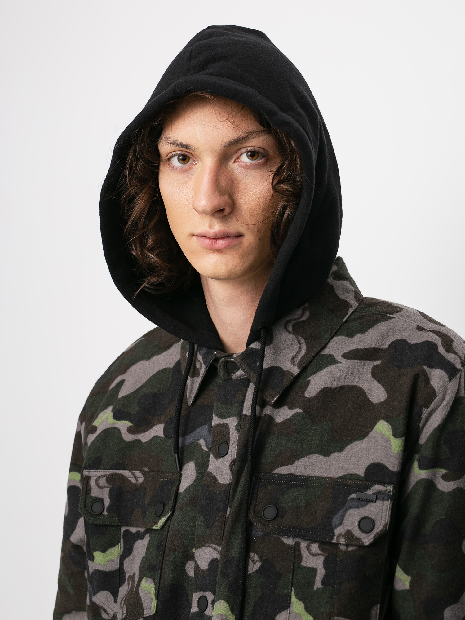 Męska Bluza aktywna Volcom Field Ins Flannel (army)