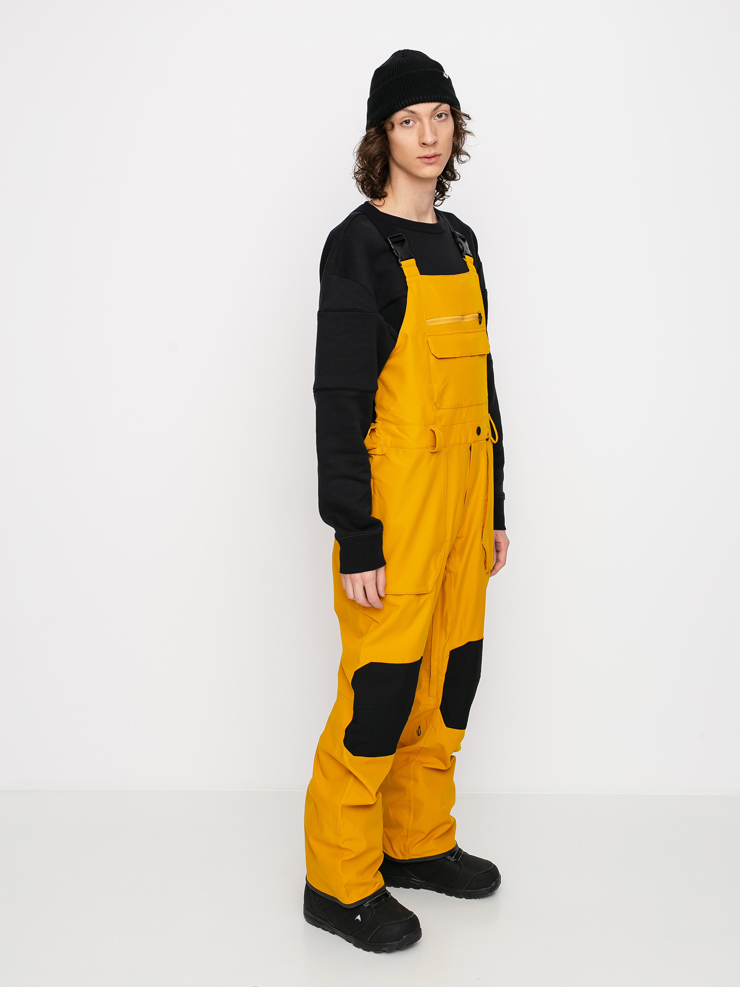 Męskie Spodnie snowboardowe Volcom Roan Bib Overall (resin gold)