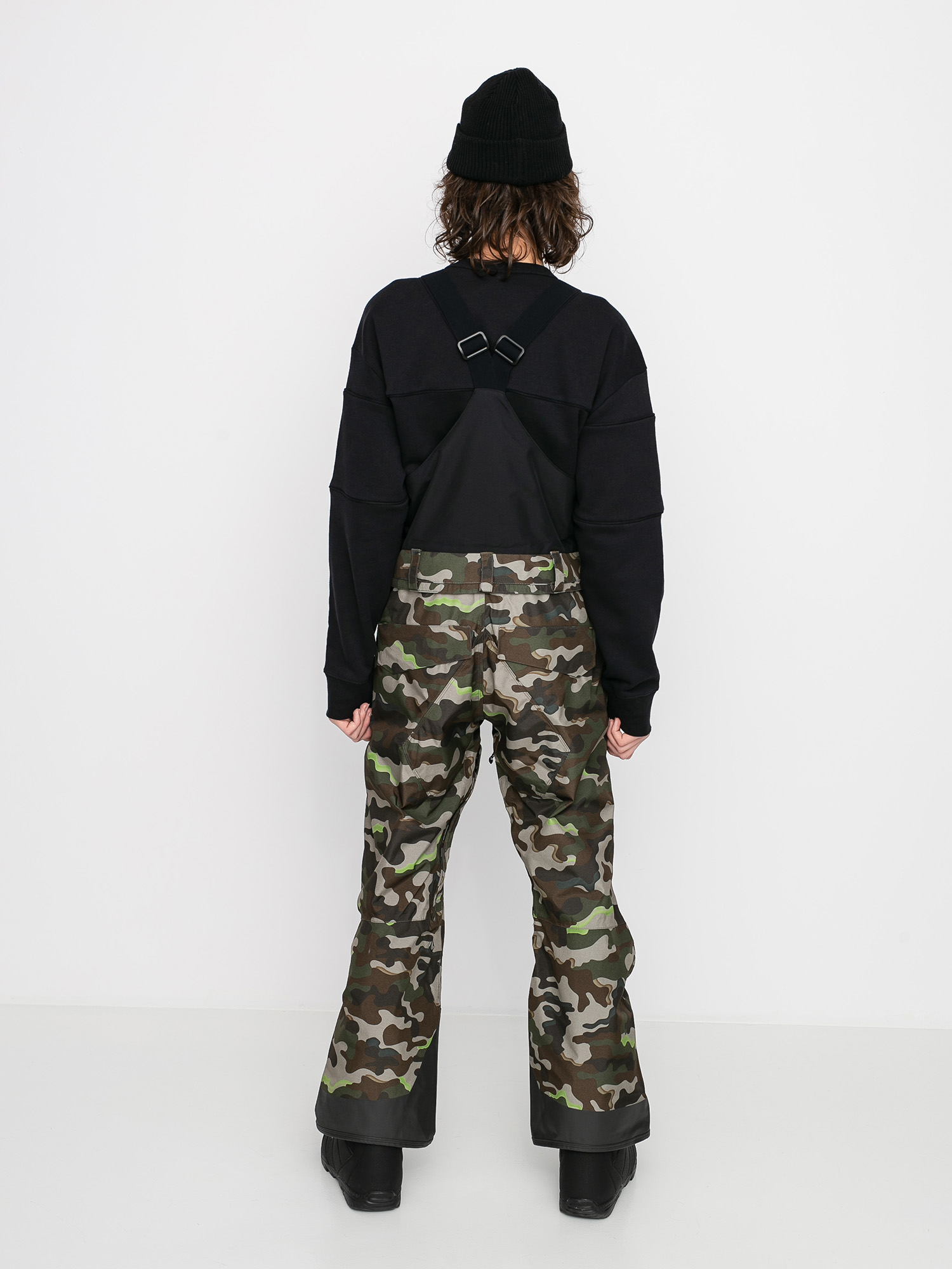 Męskie Spodnie snowboardowe Volcom Rain Gore Bib Overall (army)