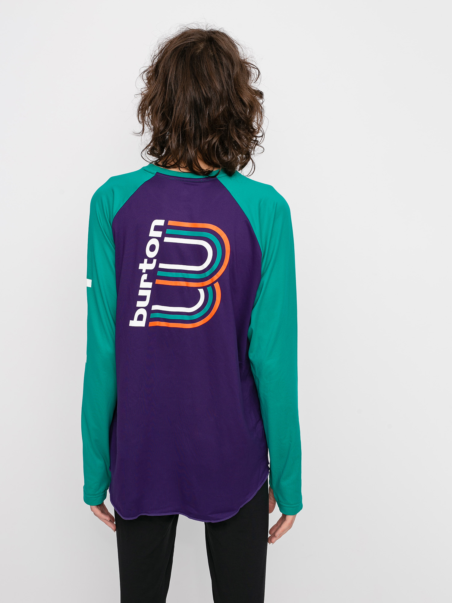 Męski Longsleeve aktywny Burton Roadie Base Layer Tech (parachute purple/dynasty green)