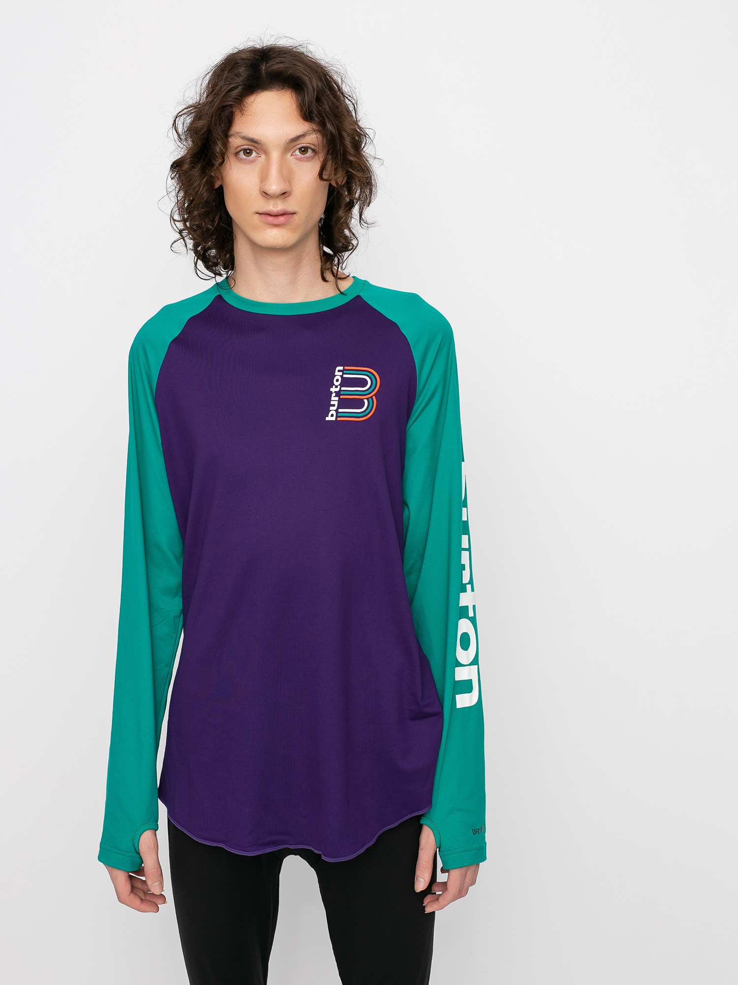 Męski Longsleeve aktywny Burton Roadie Base Layer Tech (parachute purple/dynasty green)