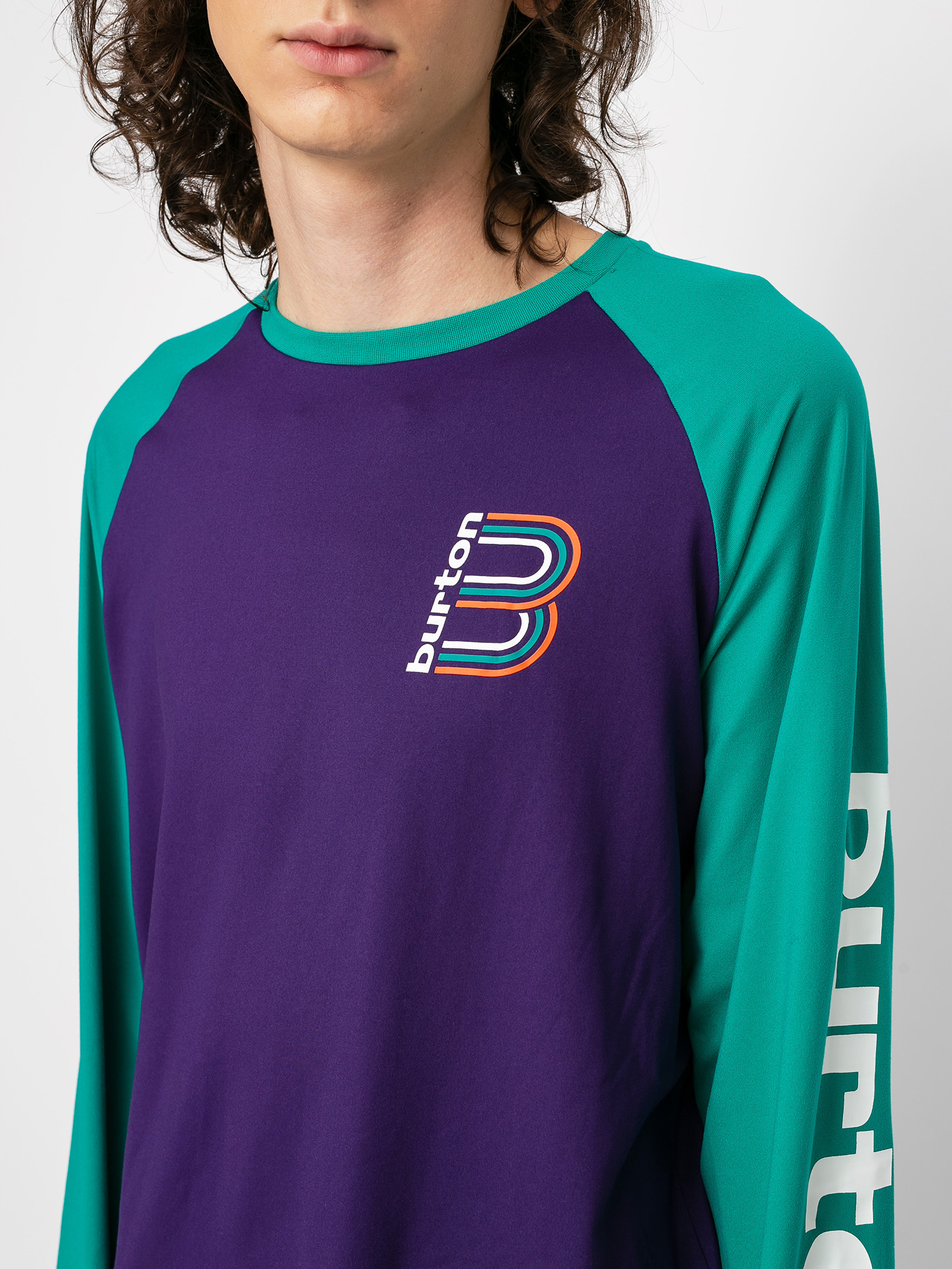 Męski Longsleeve aktywny Burton Roadie Base Layer Tech (parachute purple/dynasty green)