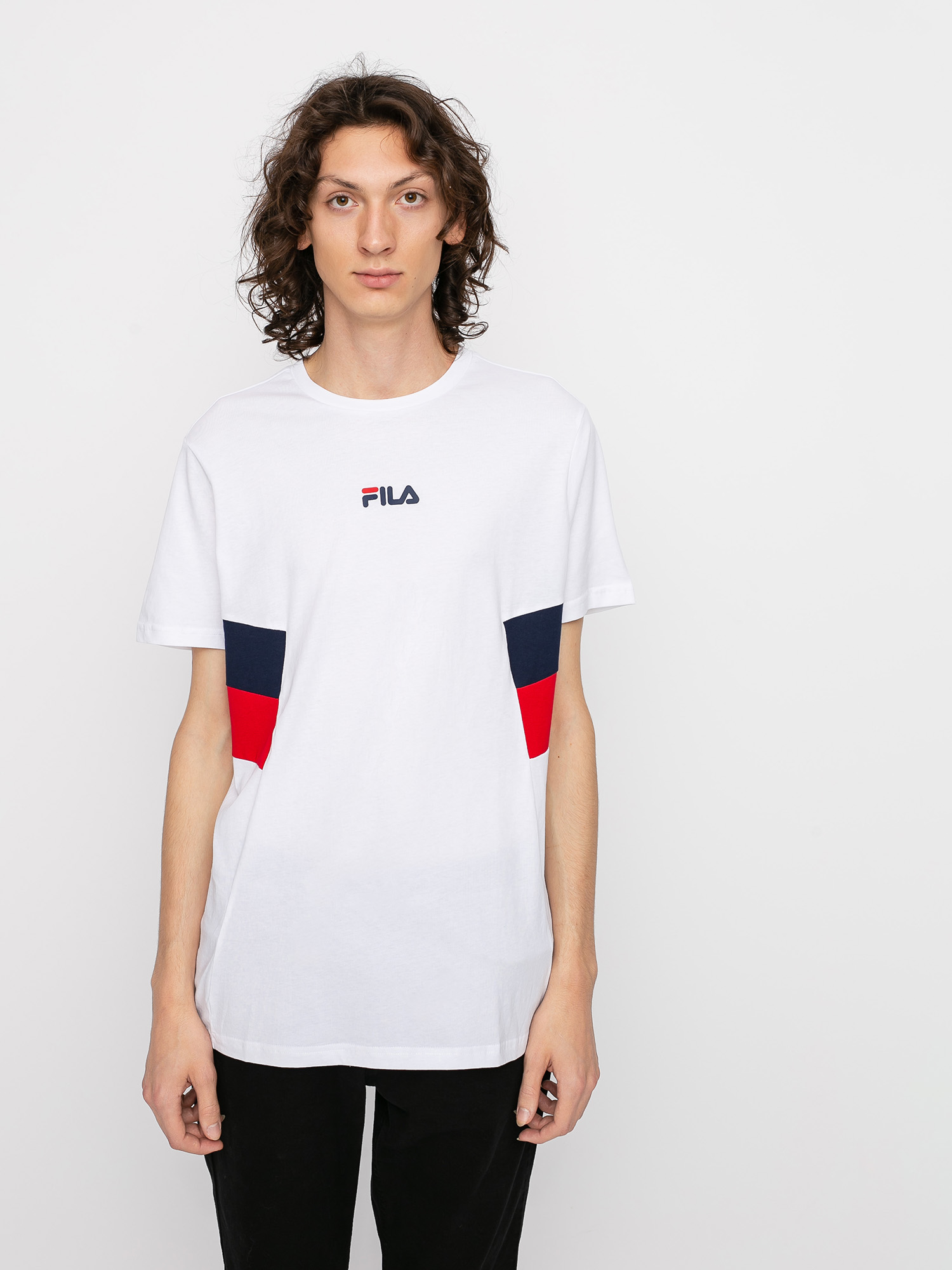 T-shirt Fila Barry (bright white/black iris/true red)