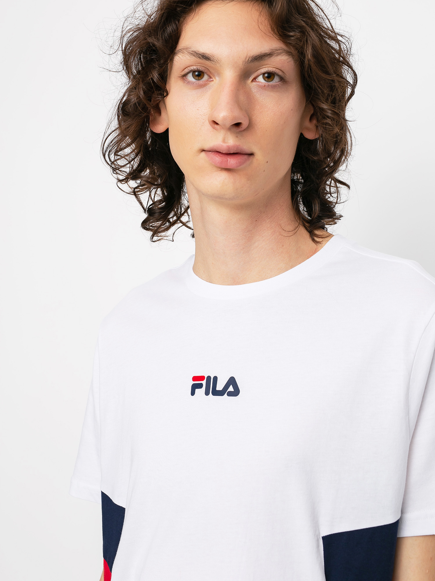 T-shirt Fila Barry (bright white/black iris/true red)