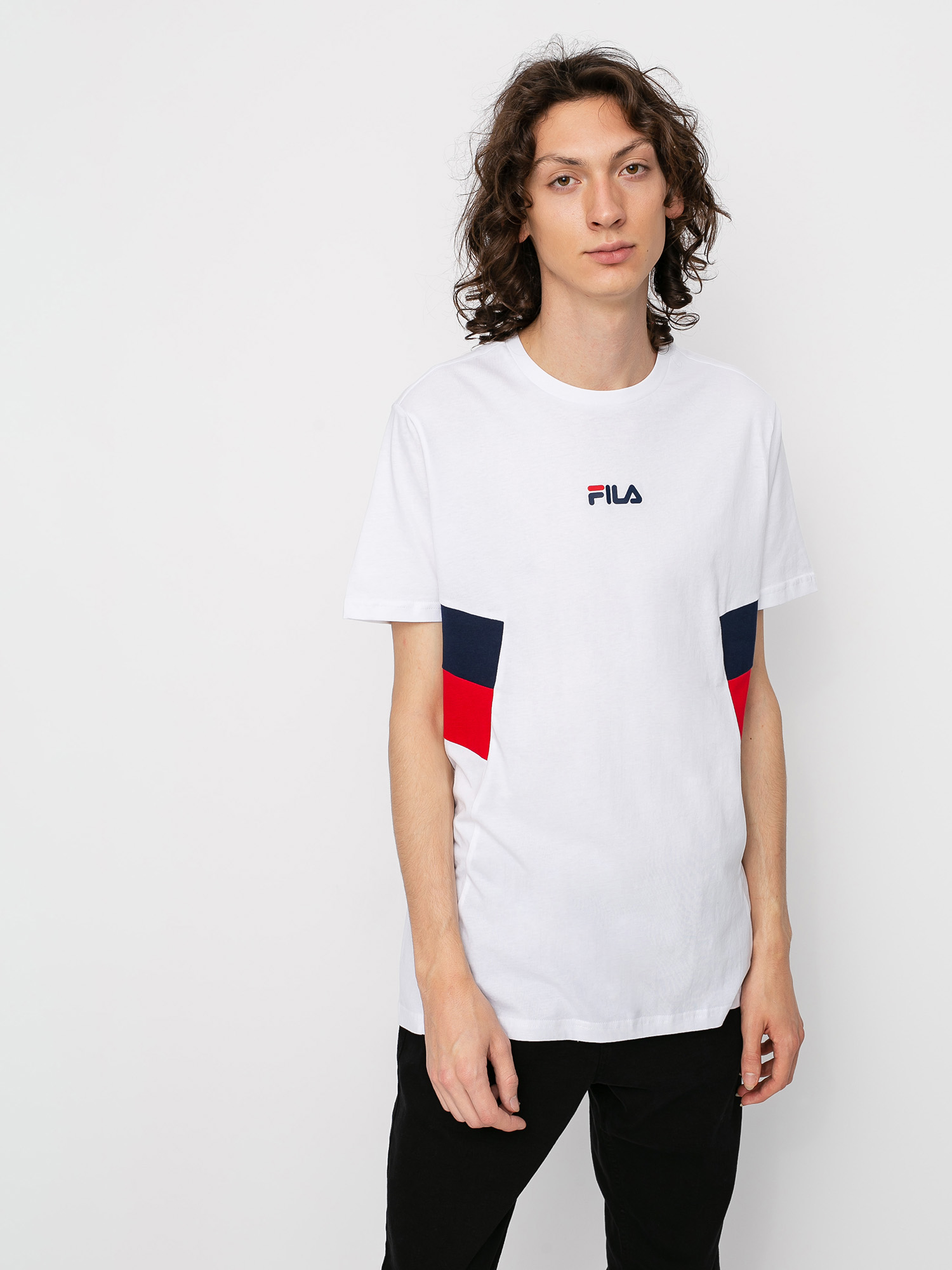T-shirt Fila Barry (bright white/black iris/true red)