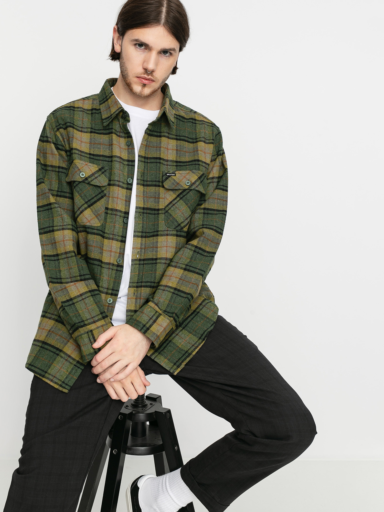Koszula Brixton Bowery Flannel Ls (evergreen)