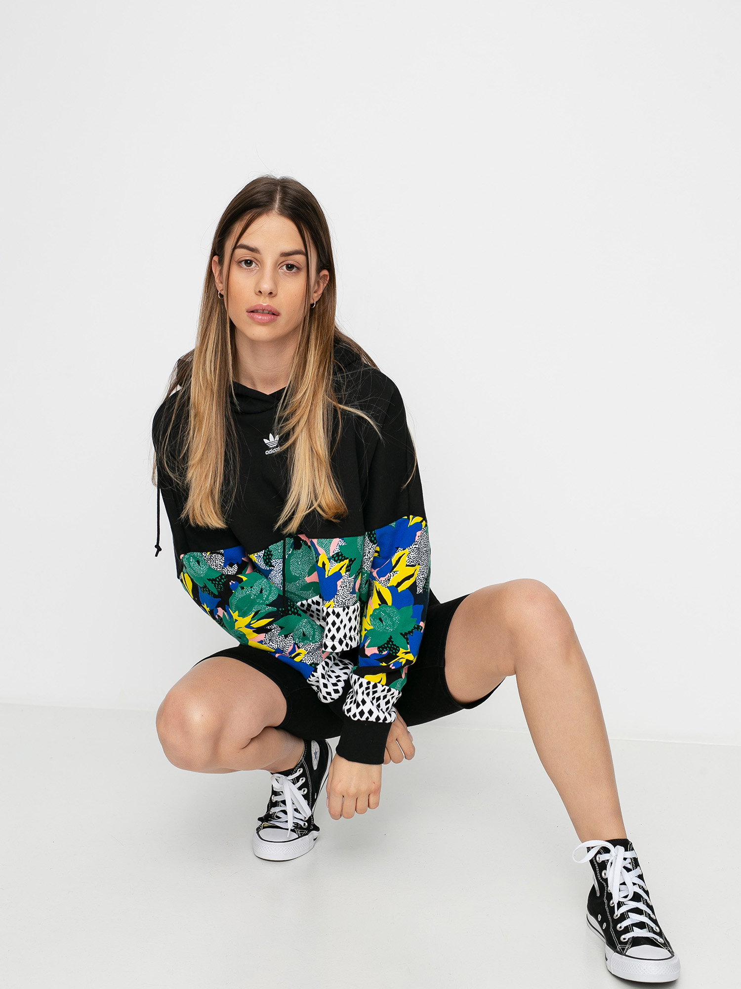 Bluza z kapturem adidas Originals Cropped HD Wmn (black/multco)