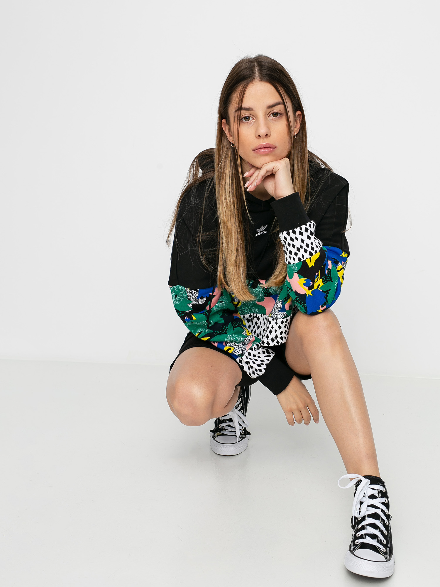 Bluza z kapturem adidas Originals Cropped HD Wmn (black/multco)