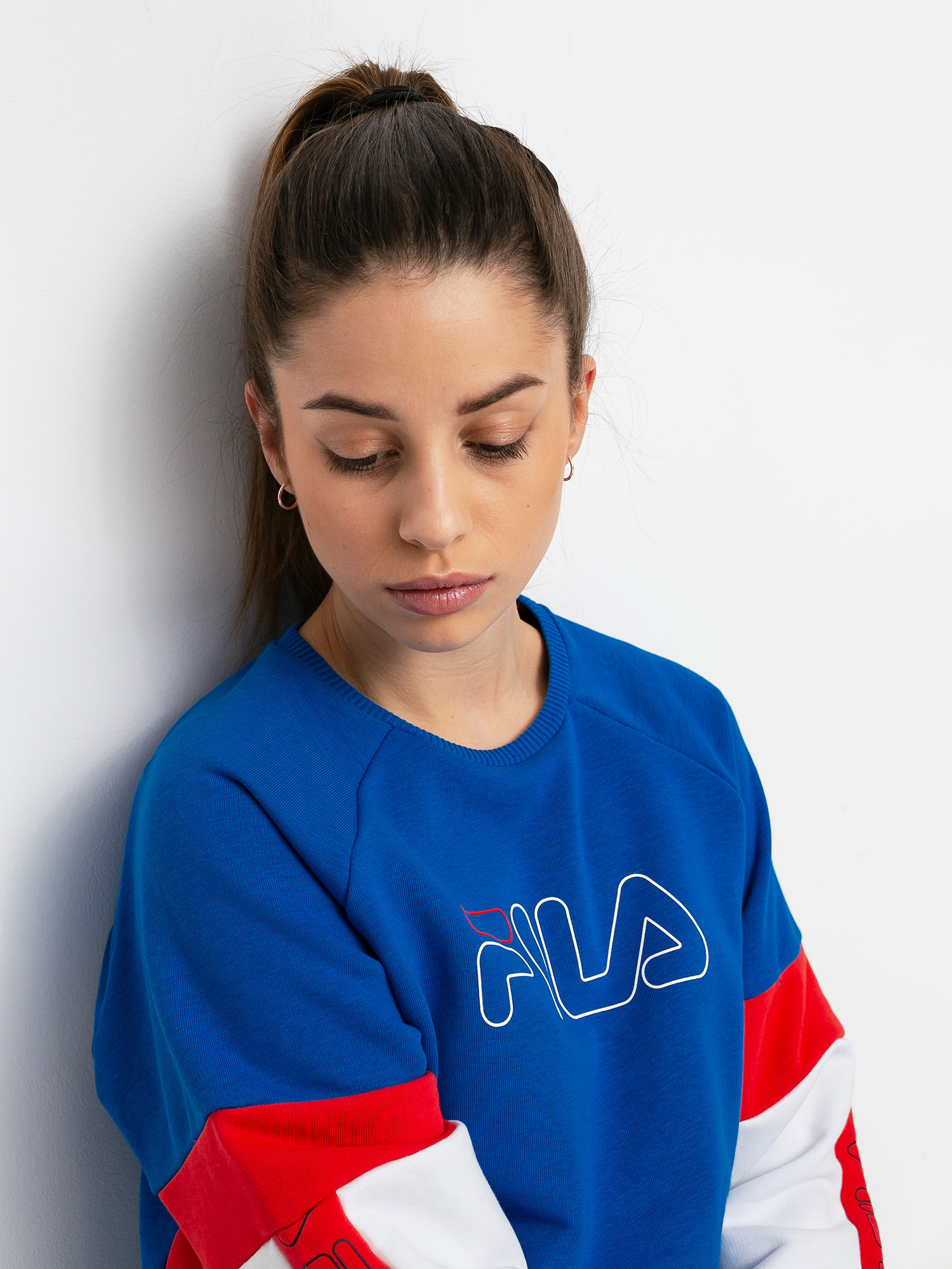Bluza Fila Laisa Wmn (skydiver/bright white/poppy red)