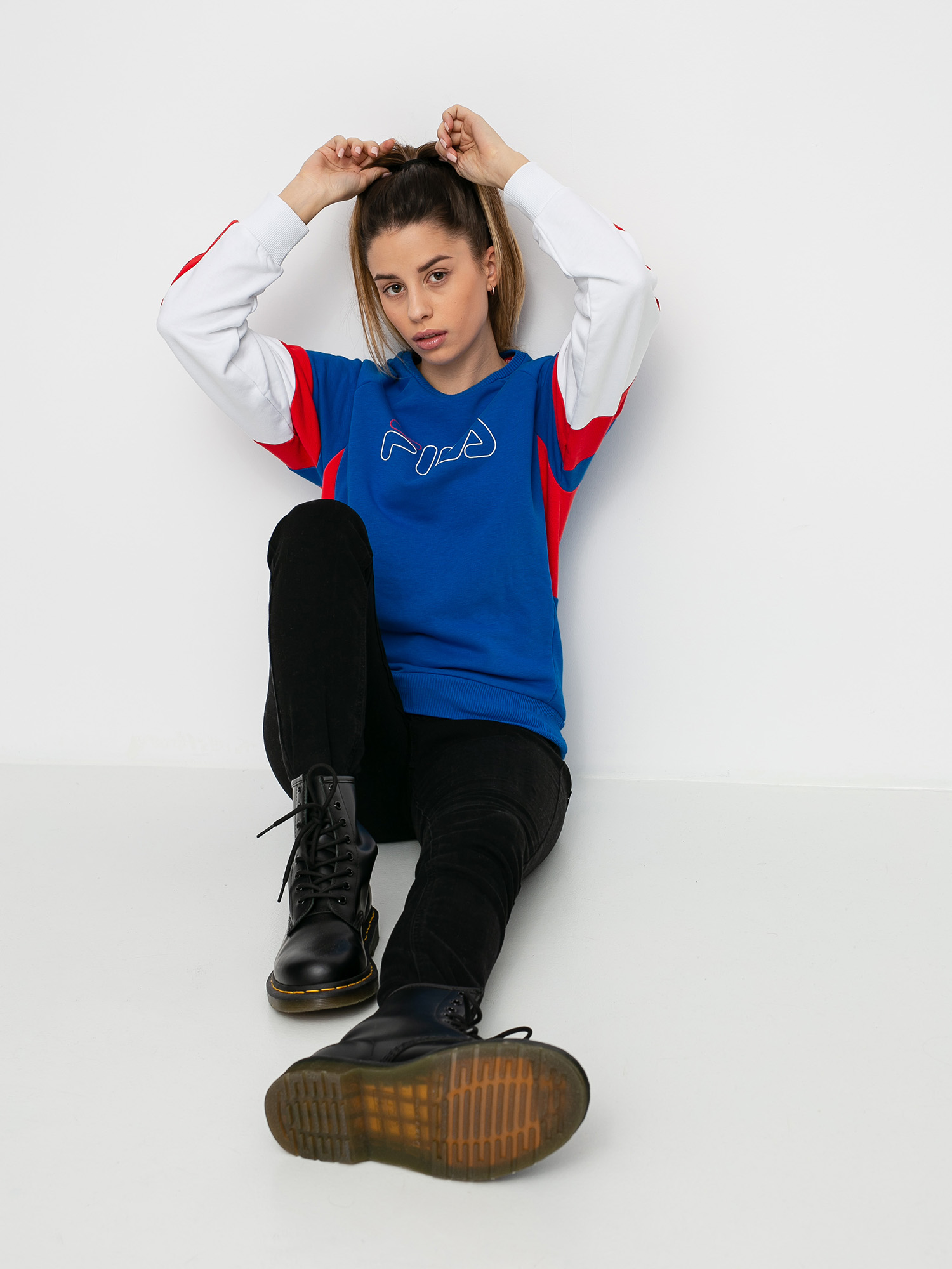 Bluza Fila Laisa Wmn (skydiver/bright white/poppy red)