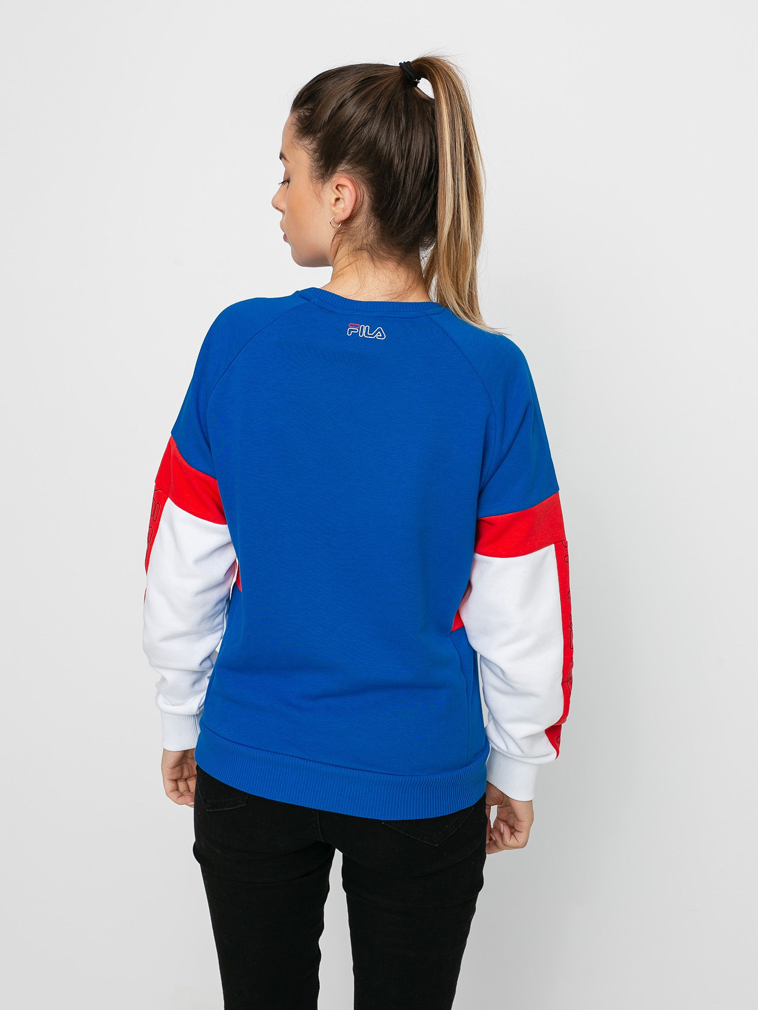 Bluza Fila Laisa Wmn (skydiver/bright white/poppy red)
