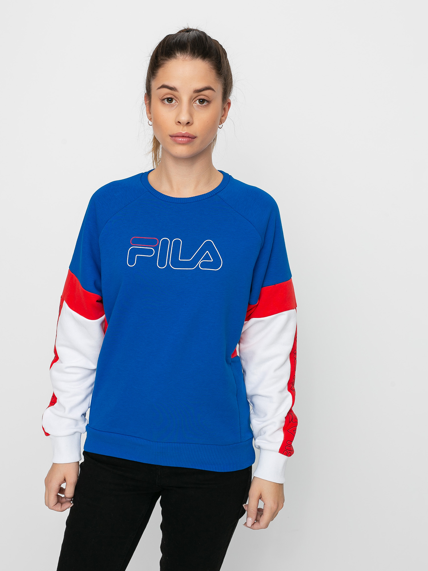 Bluza Fila Laisa Wmn (skydiver/bright white/poppy red)