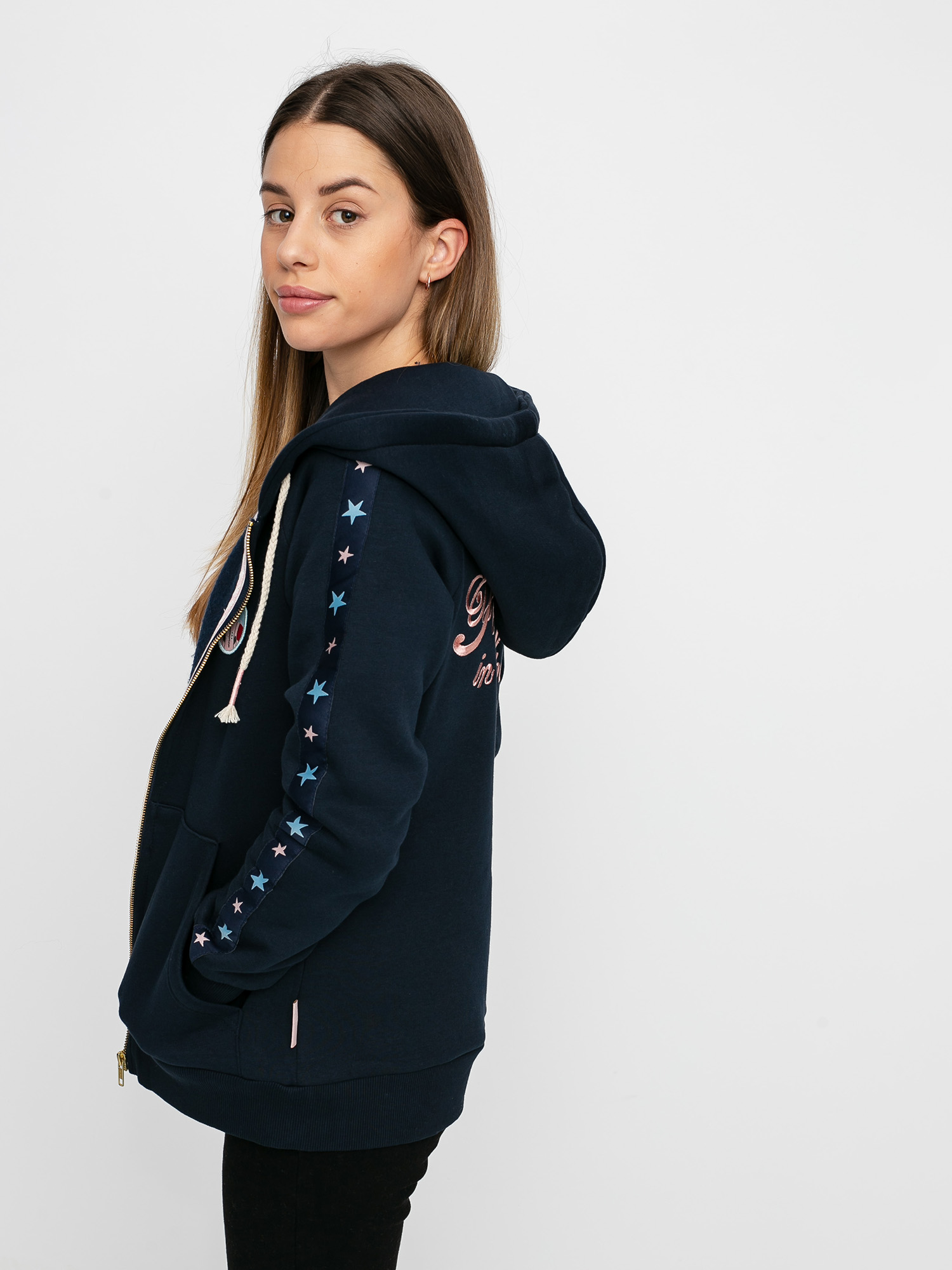 Bluza z kapturem Femi Stories Andel ZHD Wmn (nvy)