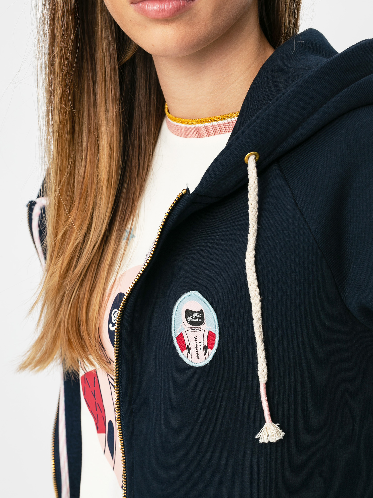 Bluza z kapturem Femi Stories Andel ZHD Wmn (nvy)