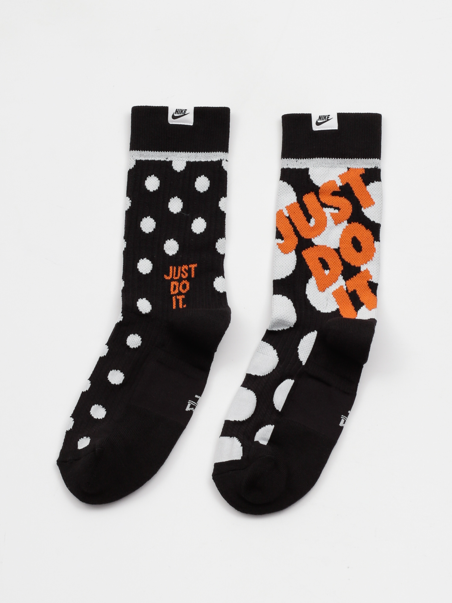 Skarpetki Nike Snkr Sox Crew 2Pr Jdi Dots (black/safety orange/white/black)