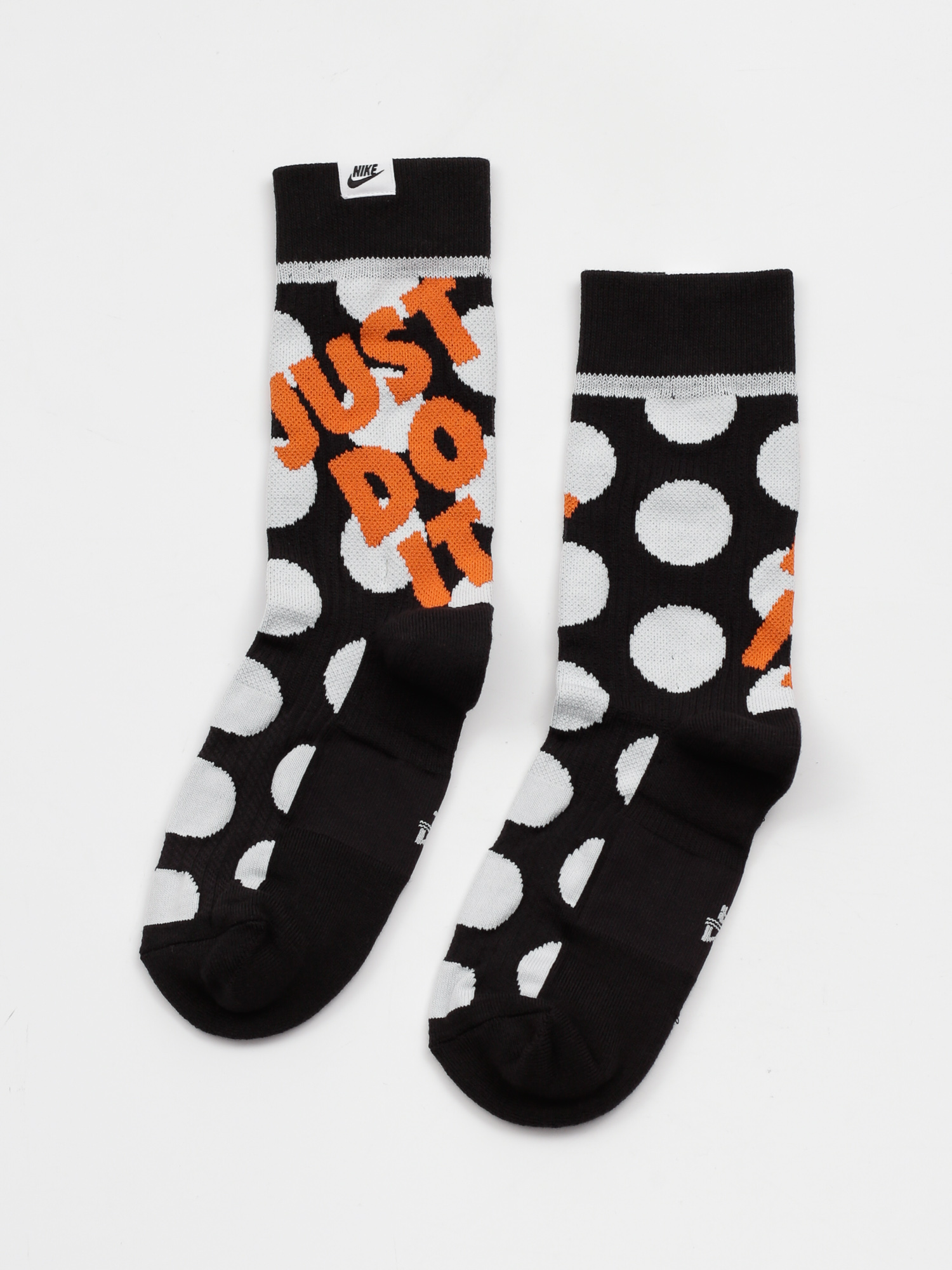Skarpetki Nike Snkr Sox Crew 2Pr Jdi Dots (black/safety orange/white/black)