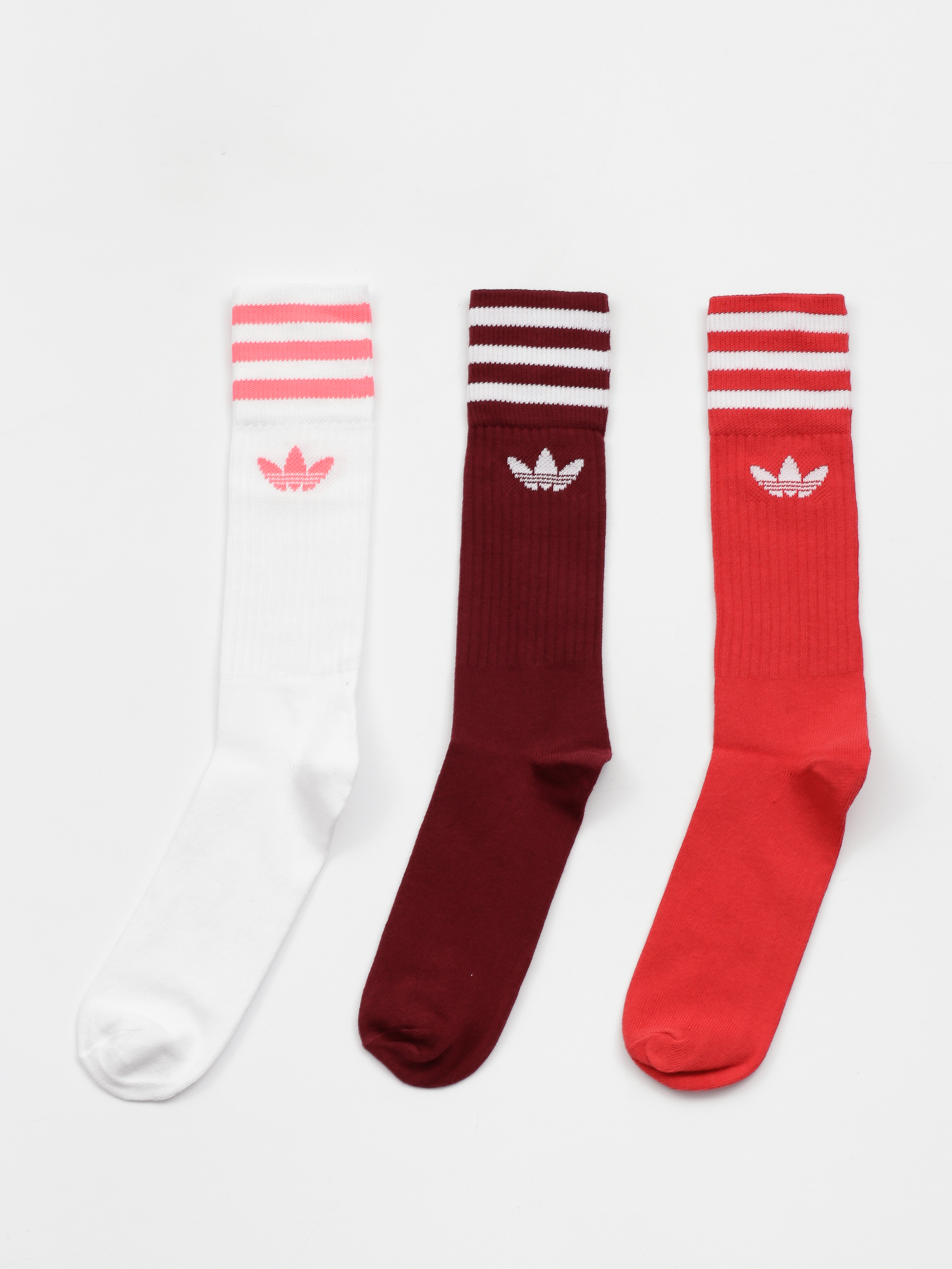 Skarpetki adidas Originals Solid Crew (collegiate burgundy/scarlet/white)