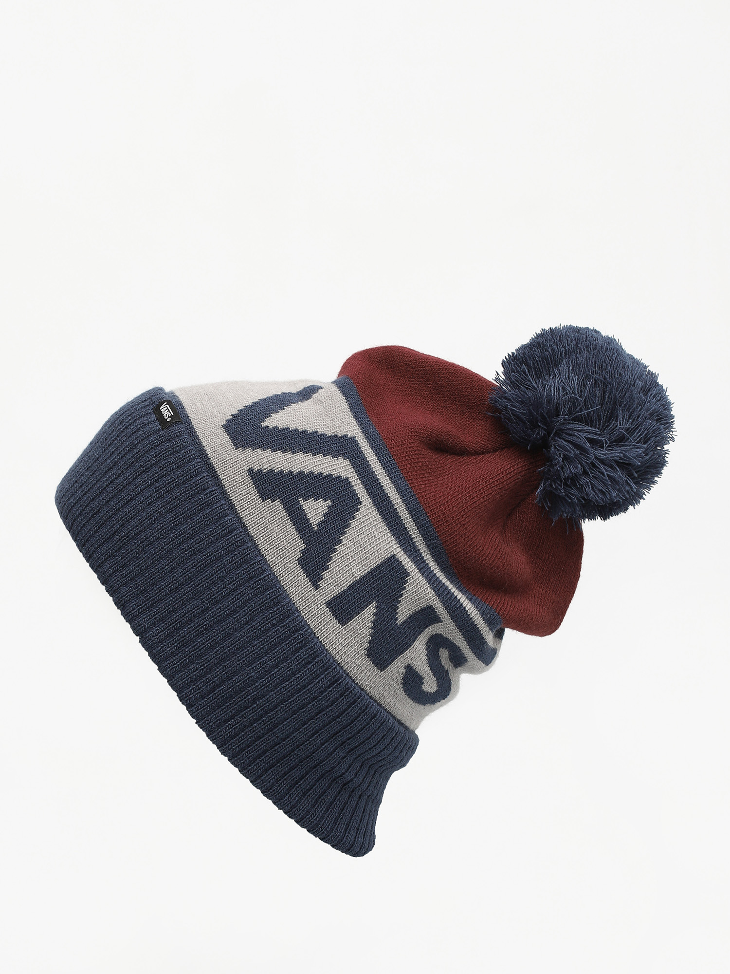 Czapka zimowa Vans Stripe Pom (dress blues/port royale)