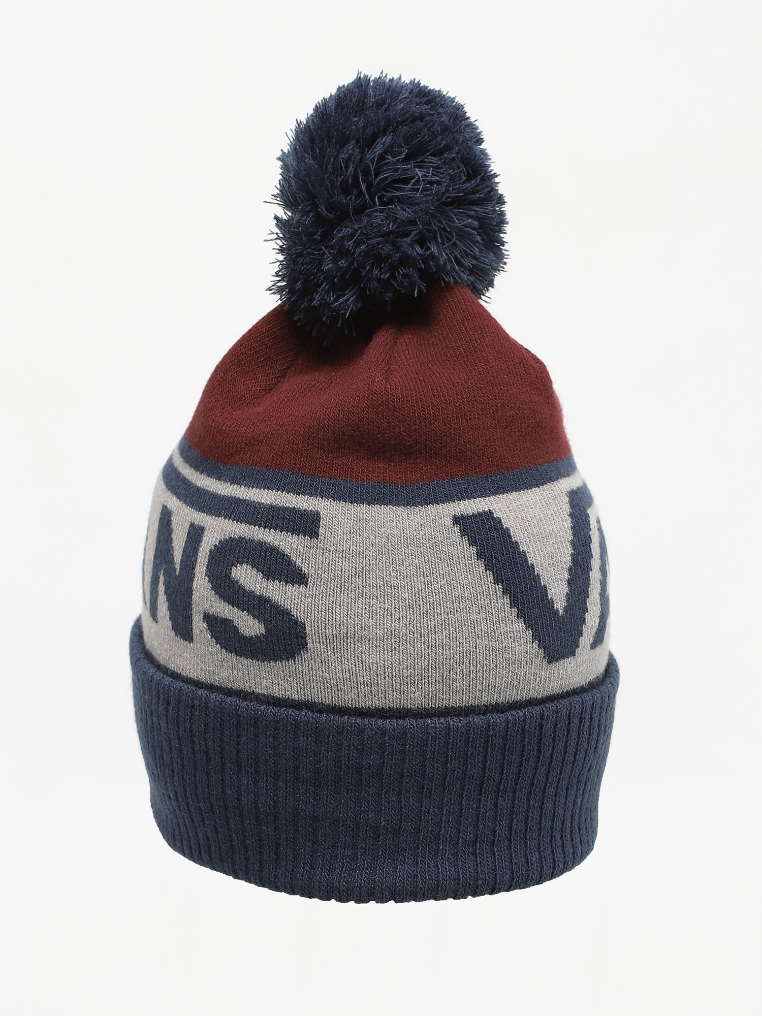 Czapka zimowa Vans Stripe Pom (dress blues/port royale)