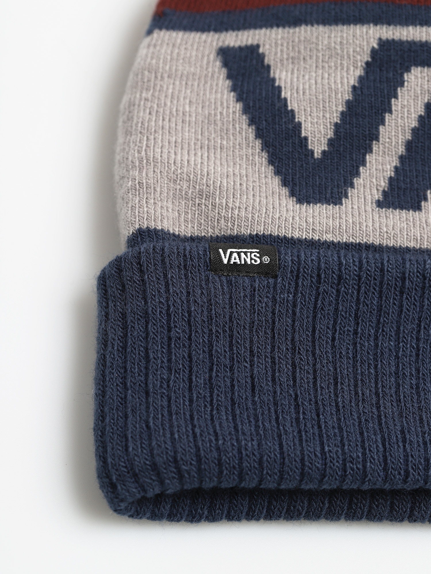Czapka zimowa Vans Stripe Pom (dress blues/port royale)