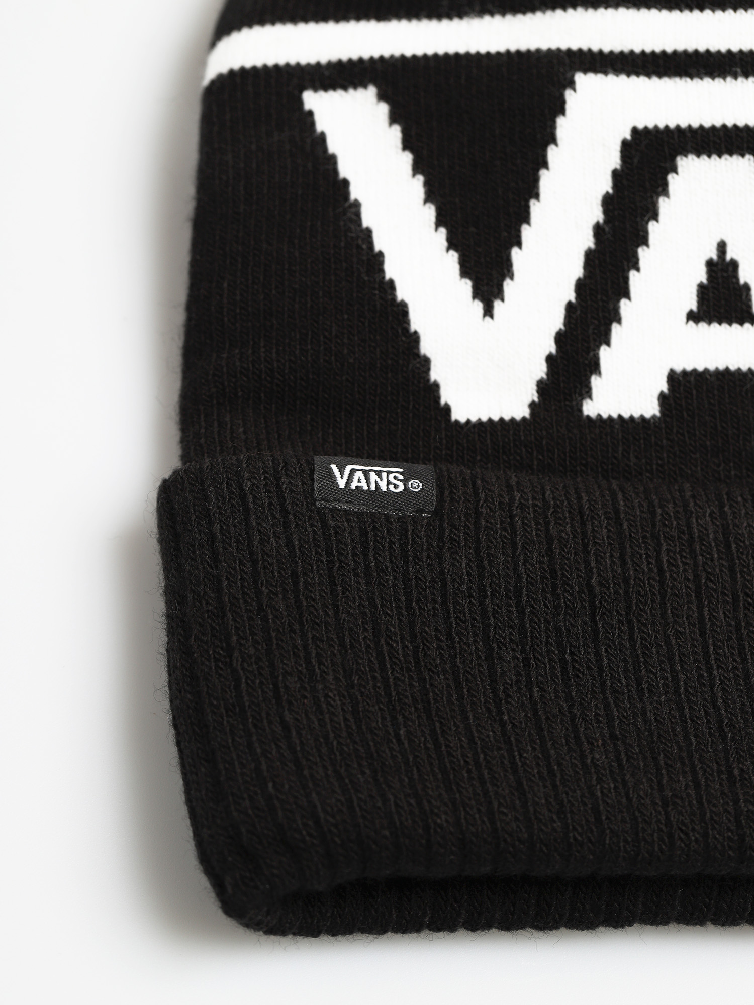 Czapka zimowa Vans Stripe Pom (black/white)