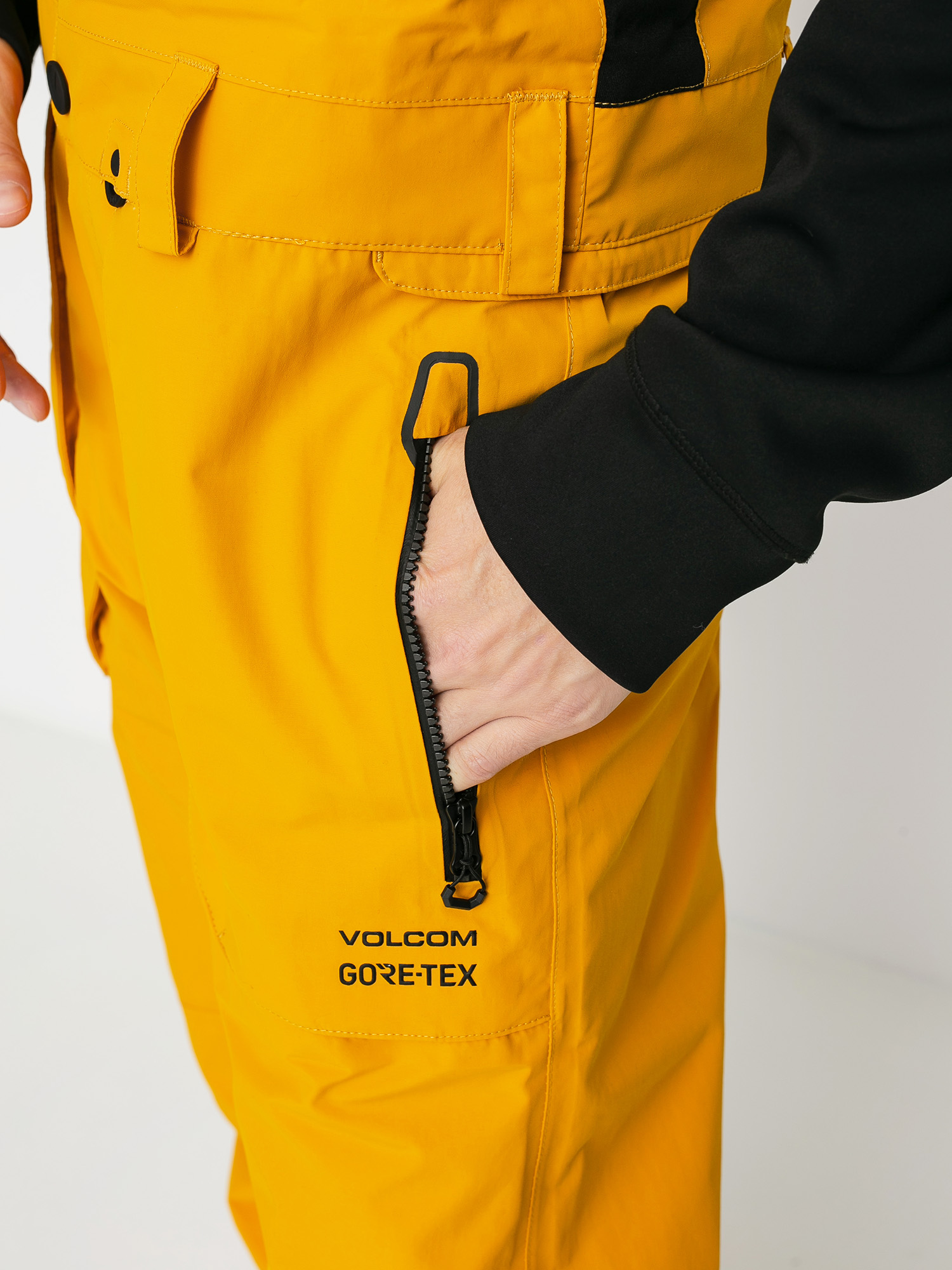 Męskie Spodnie snowboardowe Volcom Rain Gore Bib Overall (resin gold)