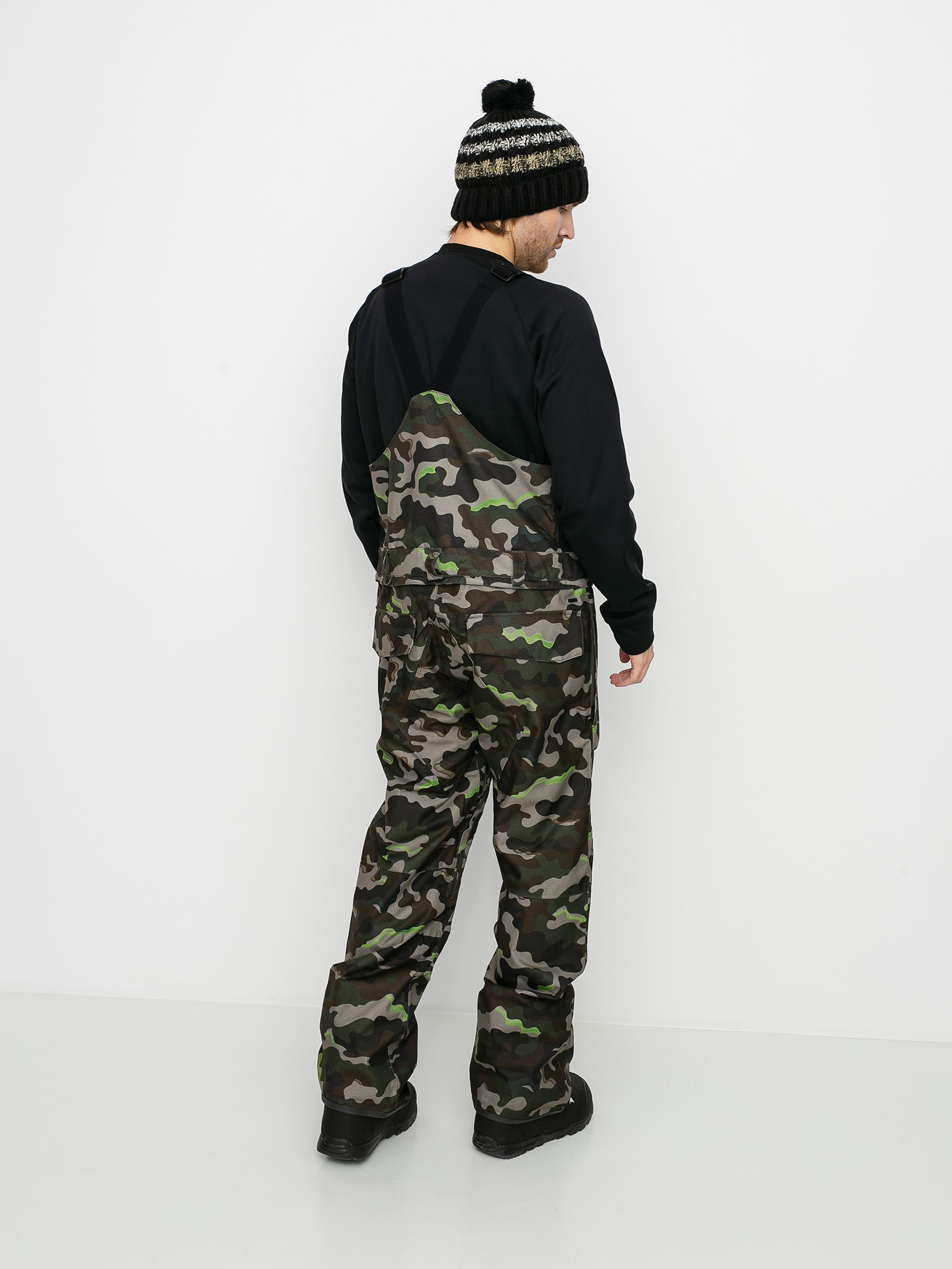 Męskie Spodnie snowboardowe Volcom Roan Bib Overall (army)
