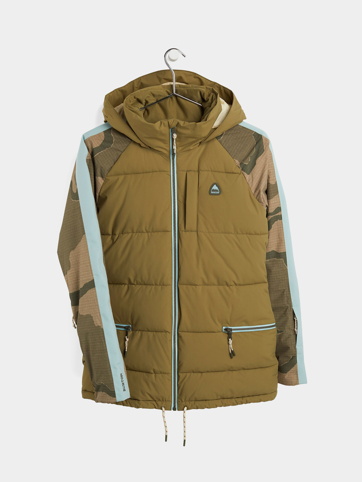 Damska Kurtka snowboardowa Burton Keelan (martini olive/barren camo/ether blue)