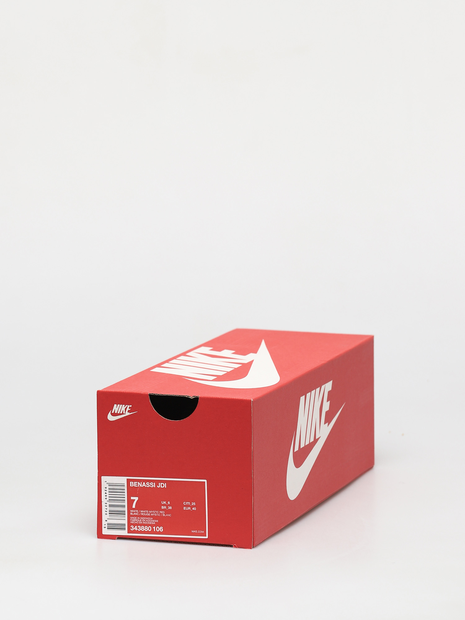 Klapki Nike Benassi Just Do It (white/white mystic red)