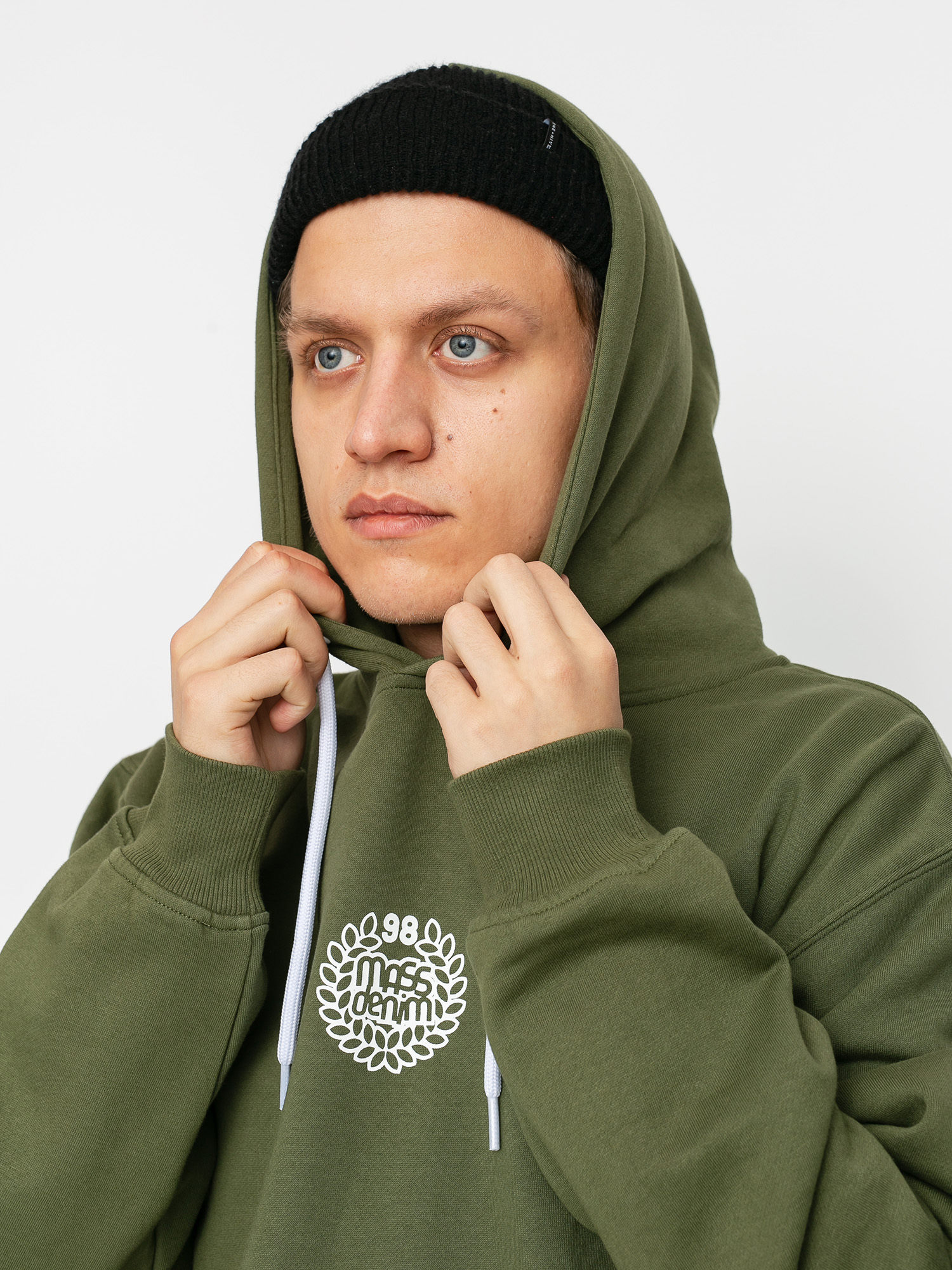 Bluza z kapturem MassDnm Base Small Logo HD (khaki)